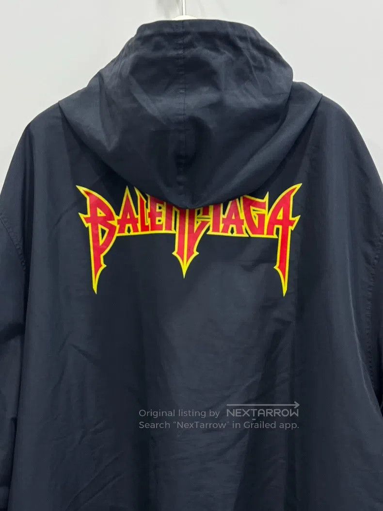 Balenciaga Balenciaga Zip-up hooded windbreaker with lightning logo Size US S / EU 44-46 / 1 - 5 Thumbnail