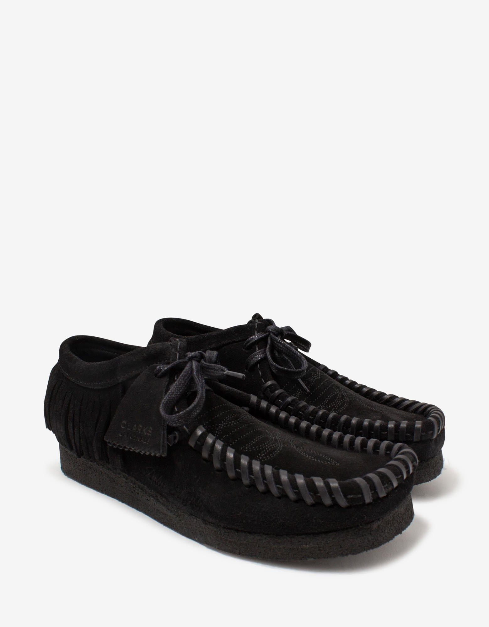 Palm Angels Palm Angels x Clarks Black Suede Fringed Wallabee Shoes Size US 7 / EU 40 - 1 Thumbnail