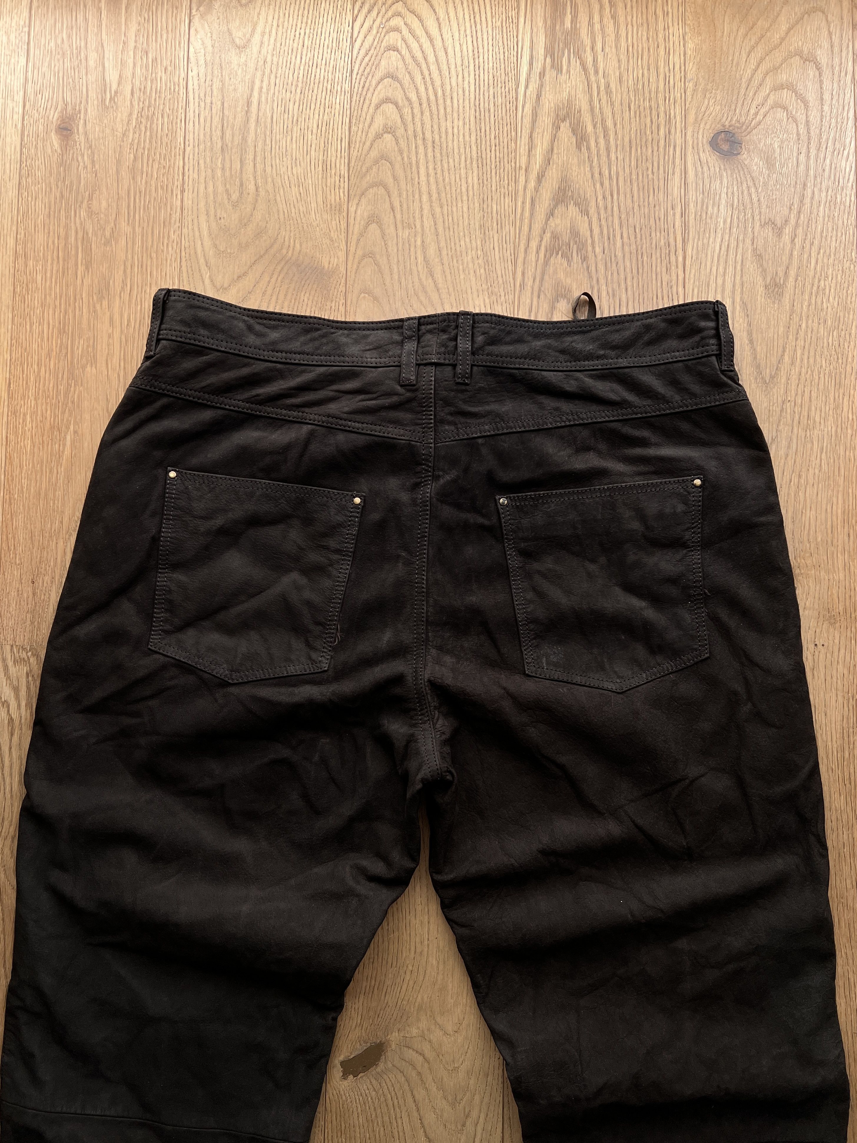 Genuine Leather Vintage 90s real leather pants y2k baggy faded streetfashion Size US 38 / EU 54 - 13 Thumbnail