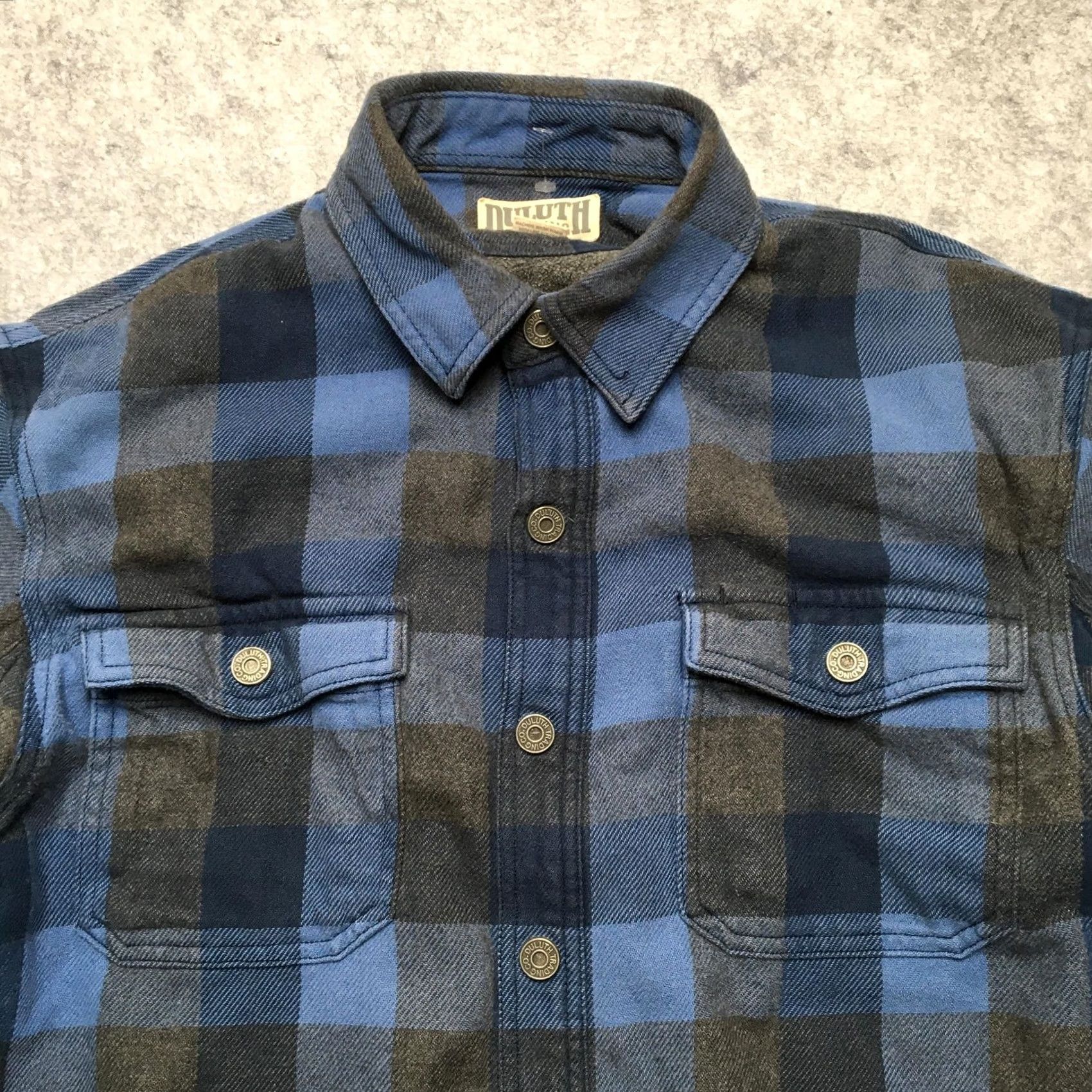 Duluth Trading Company Duluth Trading Shirt Jacket Mens Medium Blue Plaid Flannel Lined Snap Insulated workwear casual Cow Size US M / EU 48-50 / 2 - 3 Thumbnail