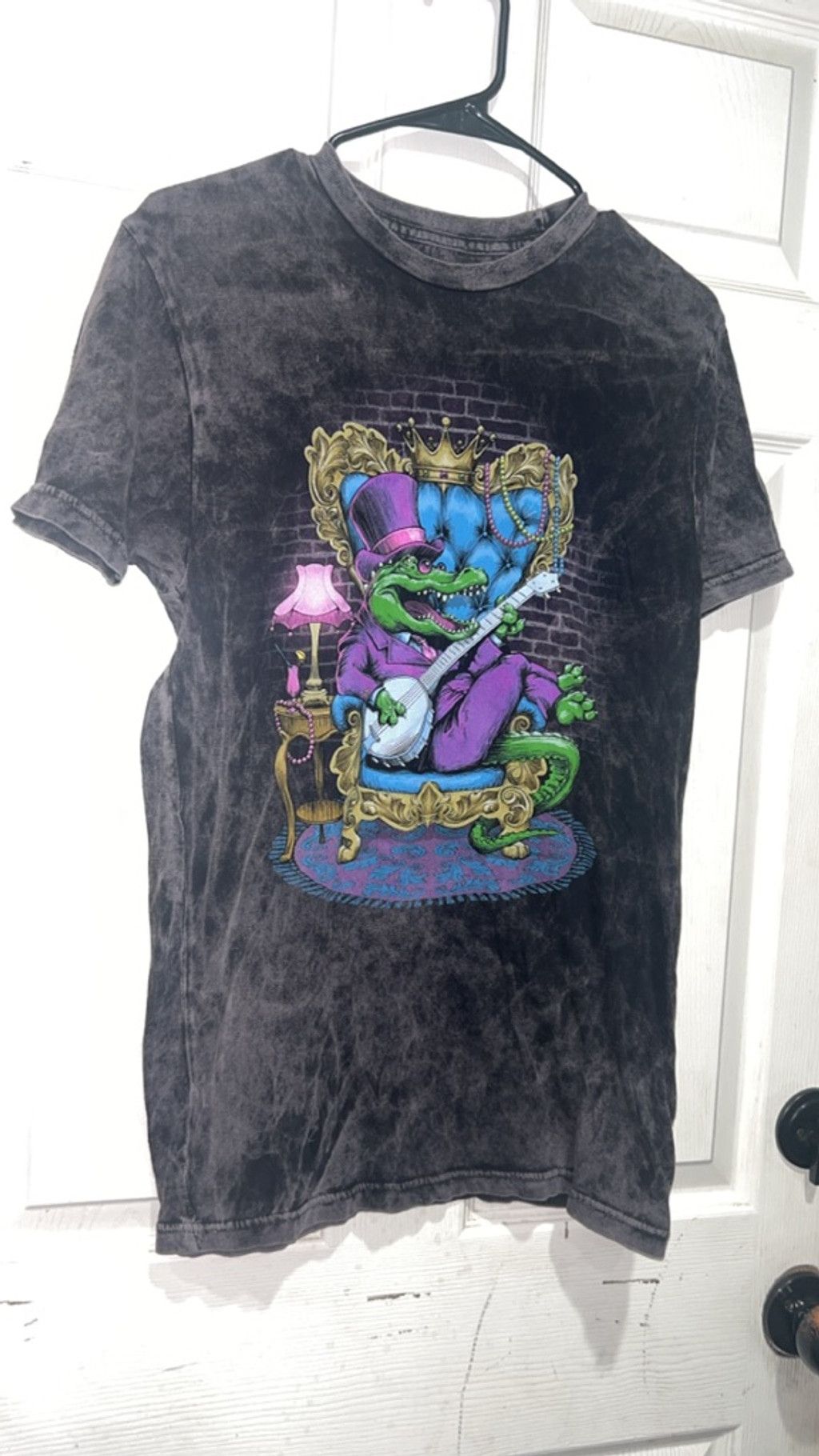 Universal Studios Men's Universal Studios Mardi Gras Alligator Tee S Black Gre Size US S / EU 44-46 / 1 - 1 Thumbnail