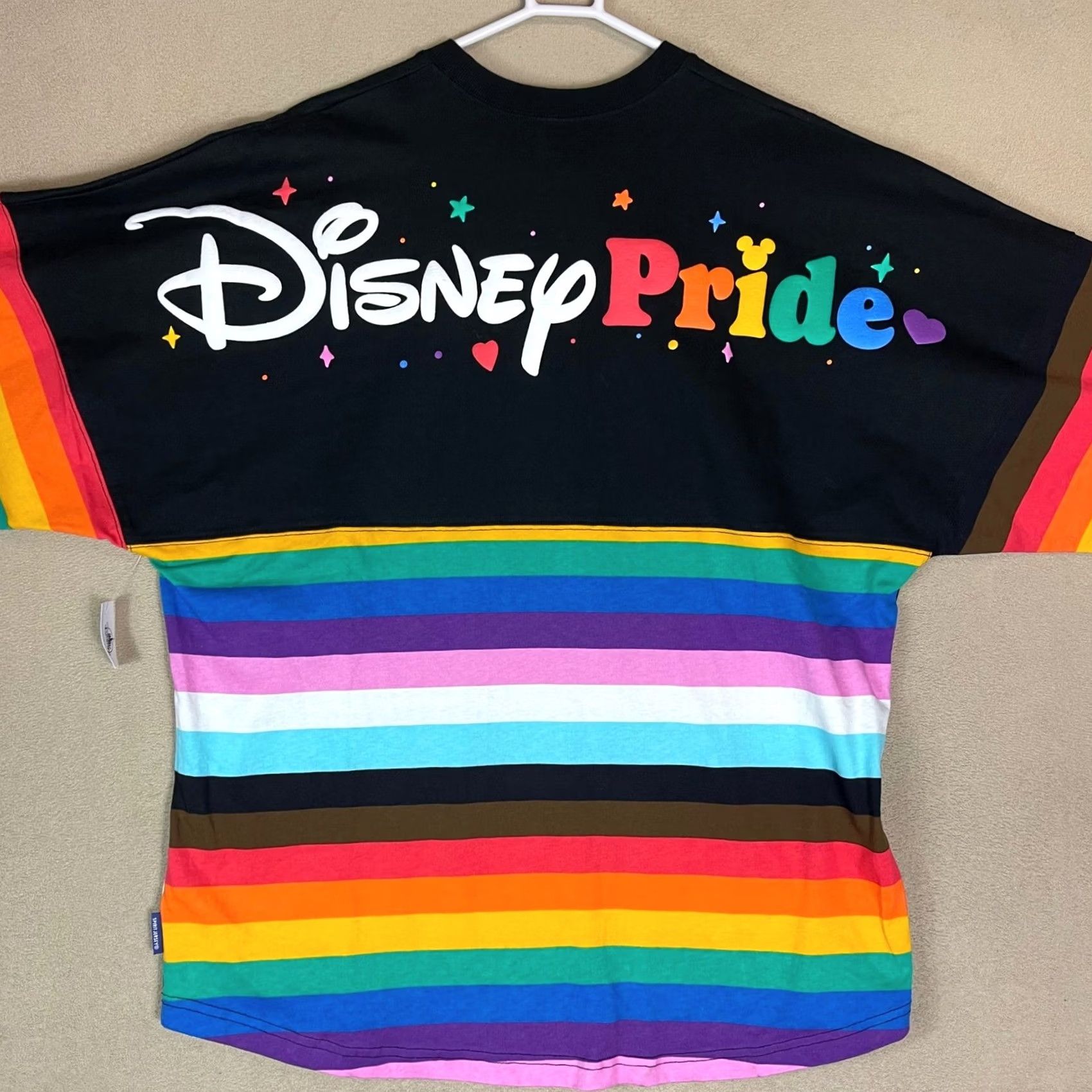 Disney Disney Parks Spirit Jersey Cast Member Rainbow Stripe Long Sleeve L Women Regular Cotton 100% Mickey Mouse Pride Disney Black Size L Size L / US 10 / IT 46 - 7 Thumbnail