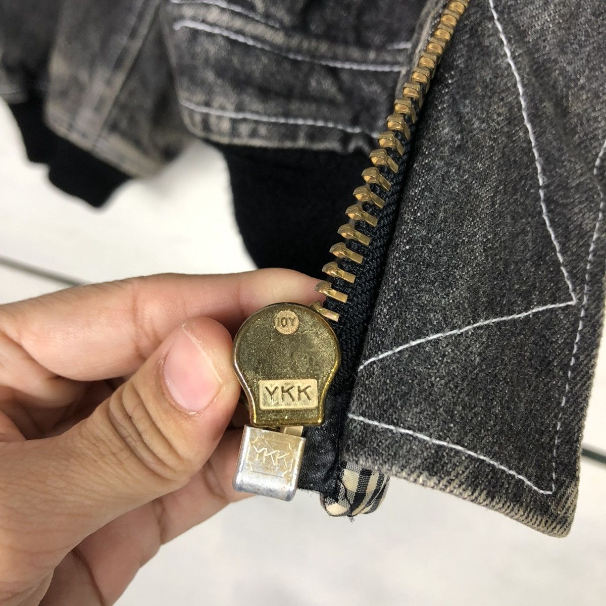 Japanese Brand 🔥VINTAGE DENIM BOMBER JACKET PINK HOUSE ISSEY MIYAKE Size US M / EU 48-50 / 2 - 21 Thumbnail