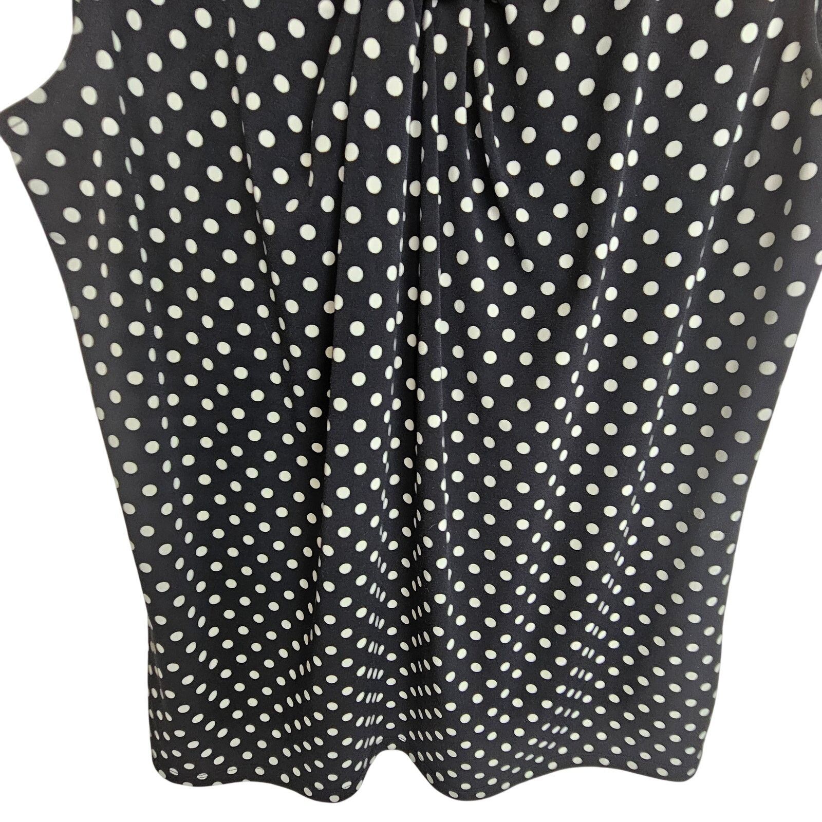 Karl Lagerfeld Karl Lagerfeld Paris Women S Polka Dot Gathered Sleeveless Size S / US 4 / IT 40 - 3 Thumbnail