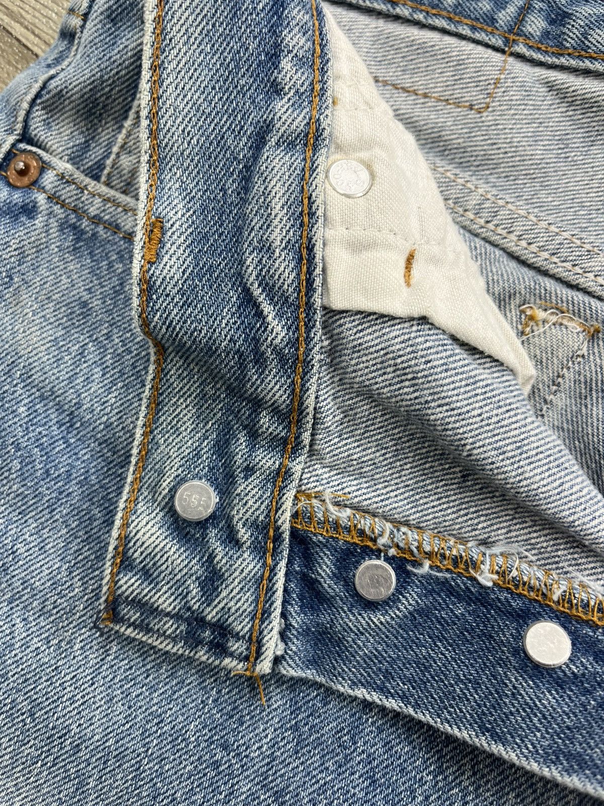 Levi's Vintage Clothing 🇺🇸1990s Vintage Levis 501XX 29x36 Light Blue Straight Jeans Size US 29 - 8 Thumbnail