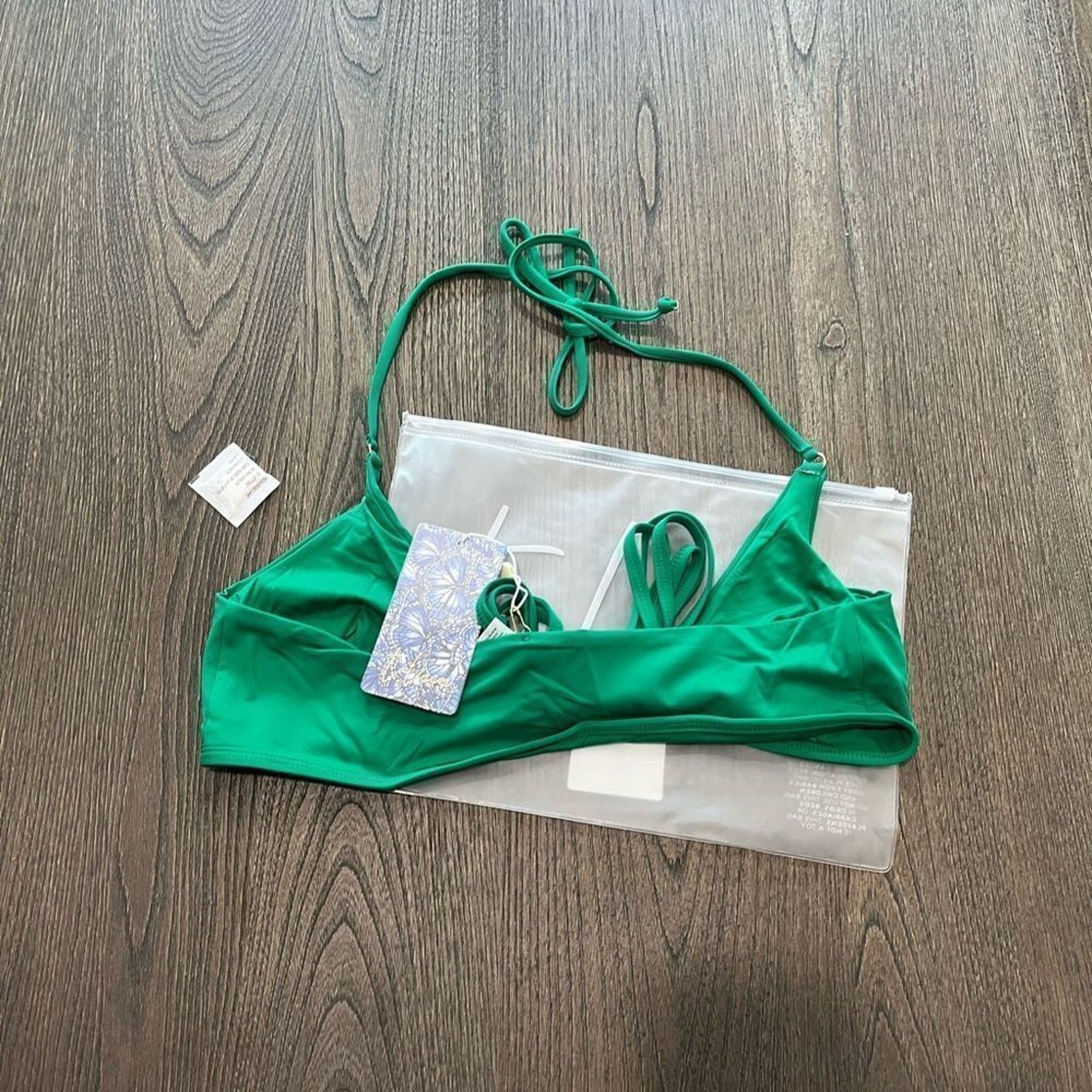 Vintage NWT Toluca Amina Bikini Top Waist Wrap Triangle Lush Sz M/L Size ONE SIZE - 2 Thumbnail