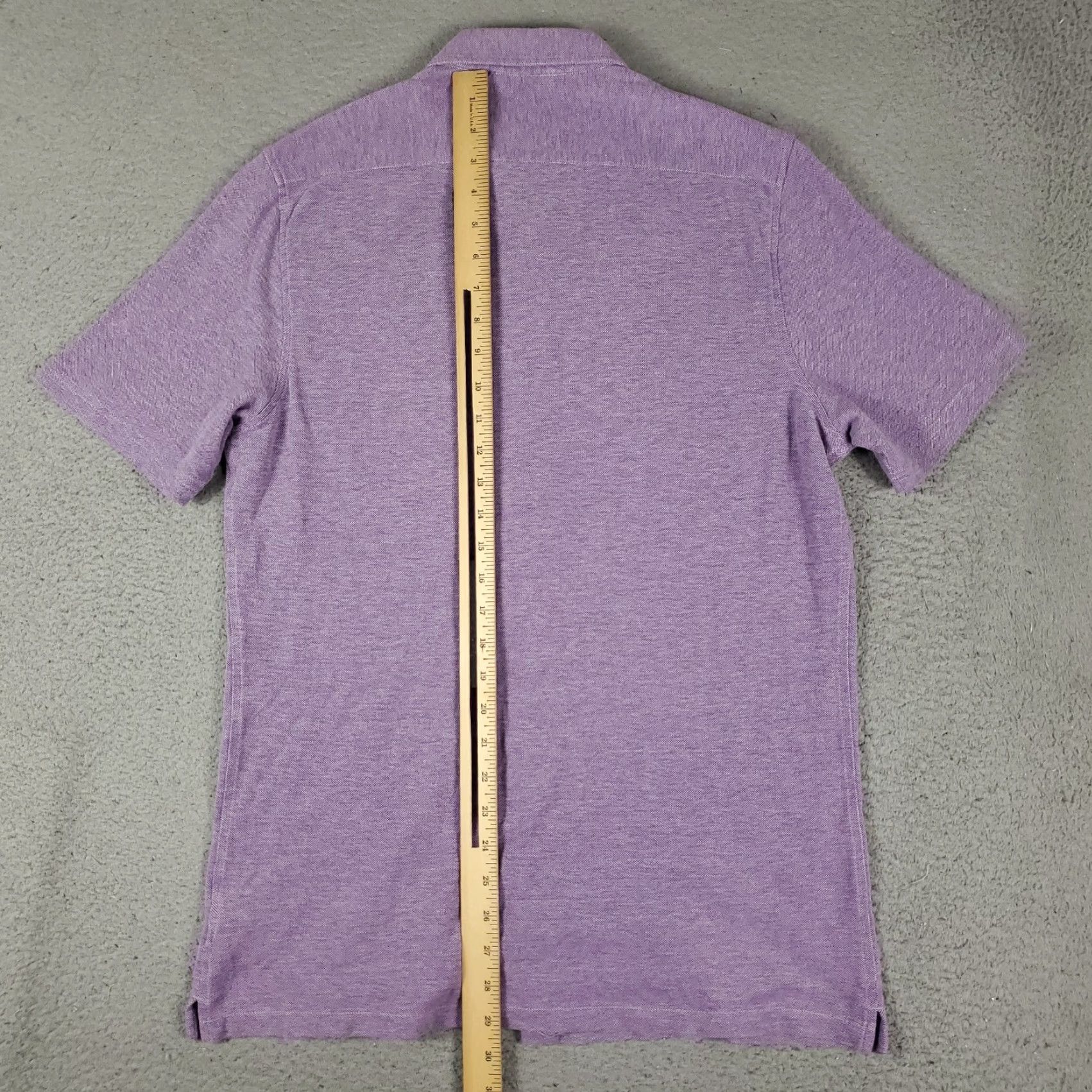 BUGATCHI VINTAGE Bugatchi Uomo Men's Short Sleeve Button-Up Shirt Large Purple Cotton Knit Casual Office Party Size US L / EU 52-54 / 3 - 3 Thumbnail