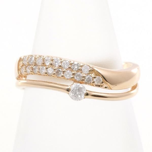 Other Other K14 Pink Gold Diamond Ring Size 8 Metal Ring in Excellent Condition Size ONE SIZE - 1 Thumbnail