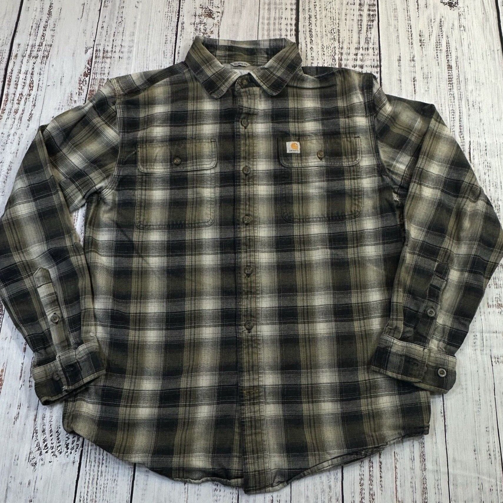 Carhartt Carhartt Shirt Plaid Long Sleeve Flannel Pockets Logo Relaxed Fit Men’s Small Multicolor Cotton Button-Up Workwear Casual Adults Men’s Small Shirt Size US S / EU 44-46 / 1 - 2 Thumbnail