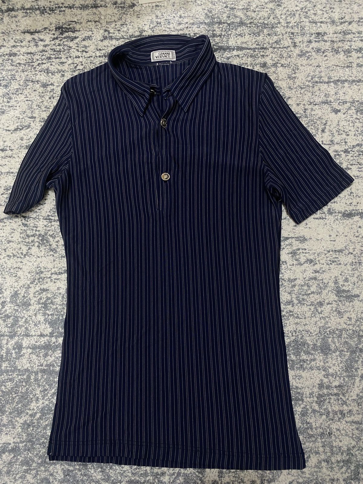 Other Vintage gianni versace luxury rare stripped polo shirt Size US XS / EU 42 / 0 - 3 Thumbnail