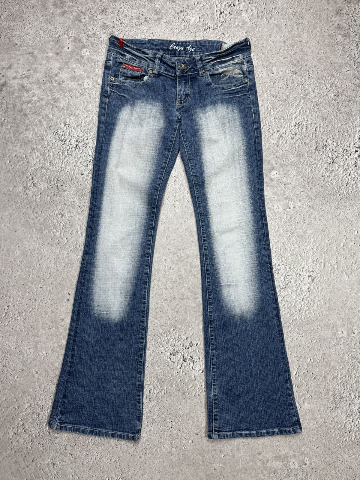 Other Vintage Flared Bootcut Jeans Tribal Embroidery Denim Pants Size 27" / US 4 / IT 40 - 9 Thumbnail