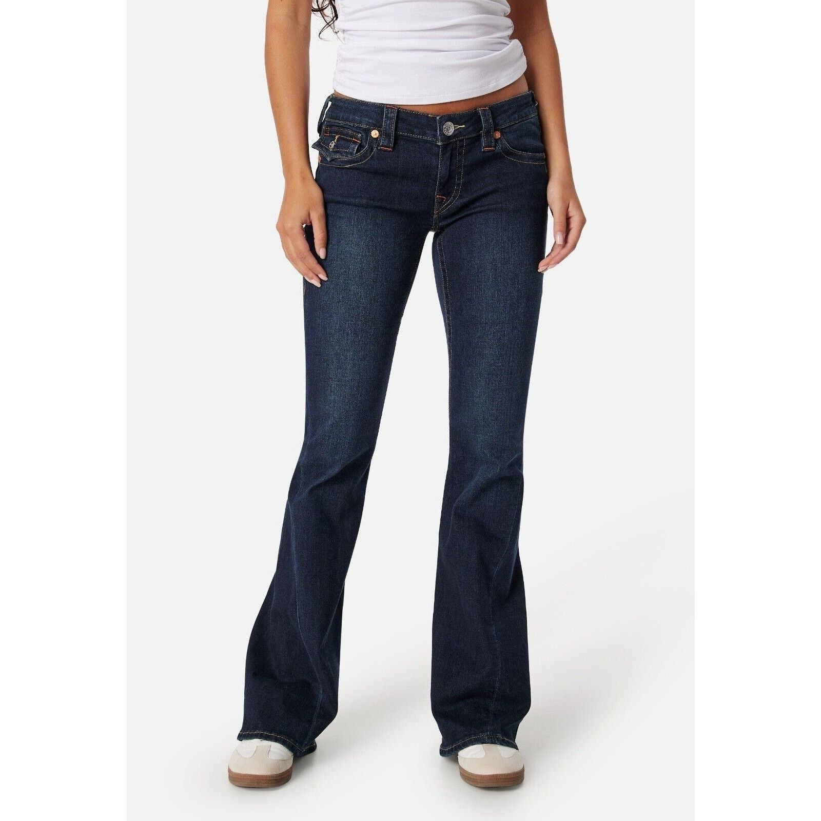 True Religion TRUE RELIGION JOEY VINTAGE LOW RISE FLARE DENIM JEANS SZ 29 Size 29" - 4 Thumbnail