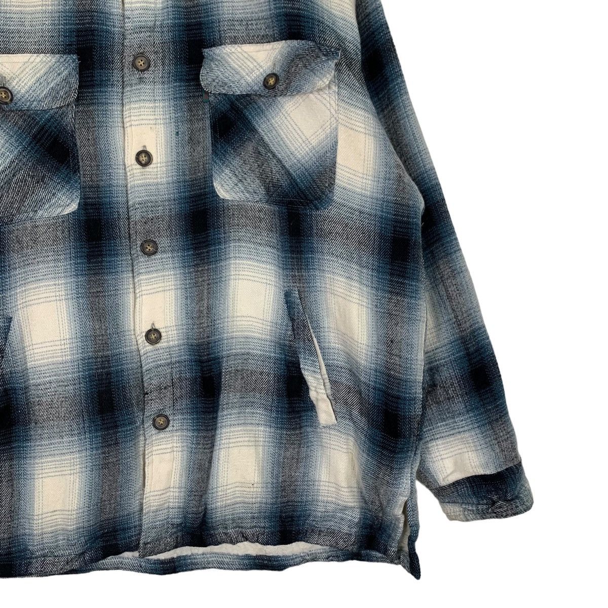 Japanese Brand BAYLEAF Shadow Plaid Checked Tartan Sherpa Jacket #0066-C4 Size US L / EU 52-54 / 3 - 5 Thumbnail