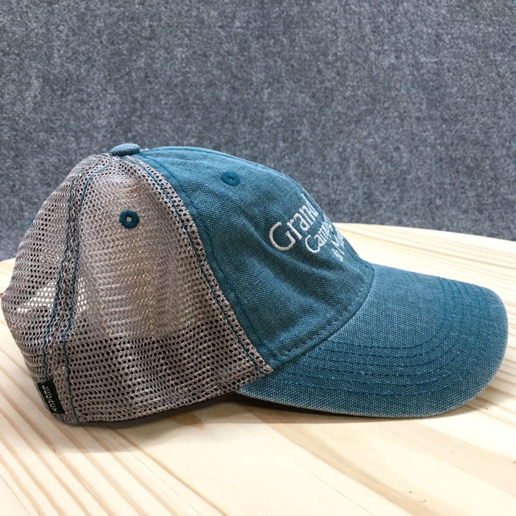 Our Legacy Legacy Trucker Hat Grand Marais Campground Mens Blue Gray OS Embroidered Logo Size ONE SIZE - 5 Thumbnail