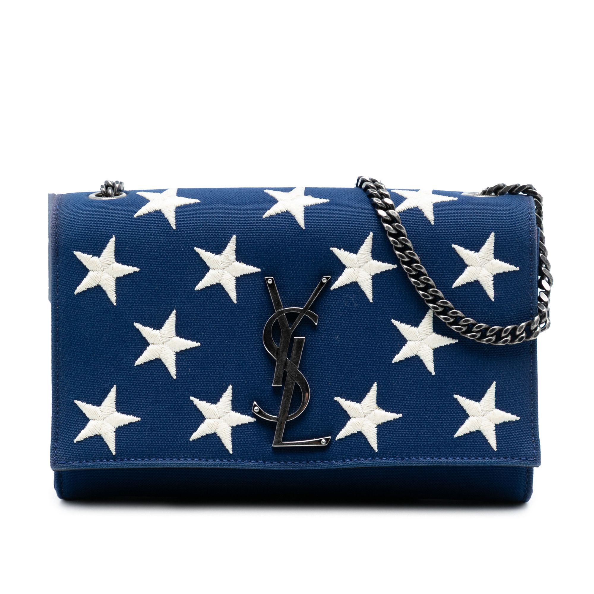 Yves Saint Laurent Yves Saint Laurent Small Star Embroidered Canvas Monogram Kate Crossbody Size ONE SIZE - 1 Thumbnail
