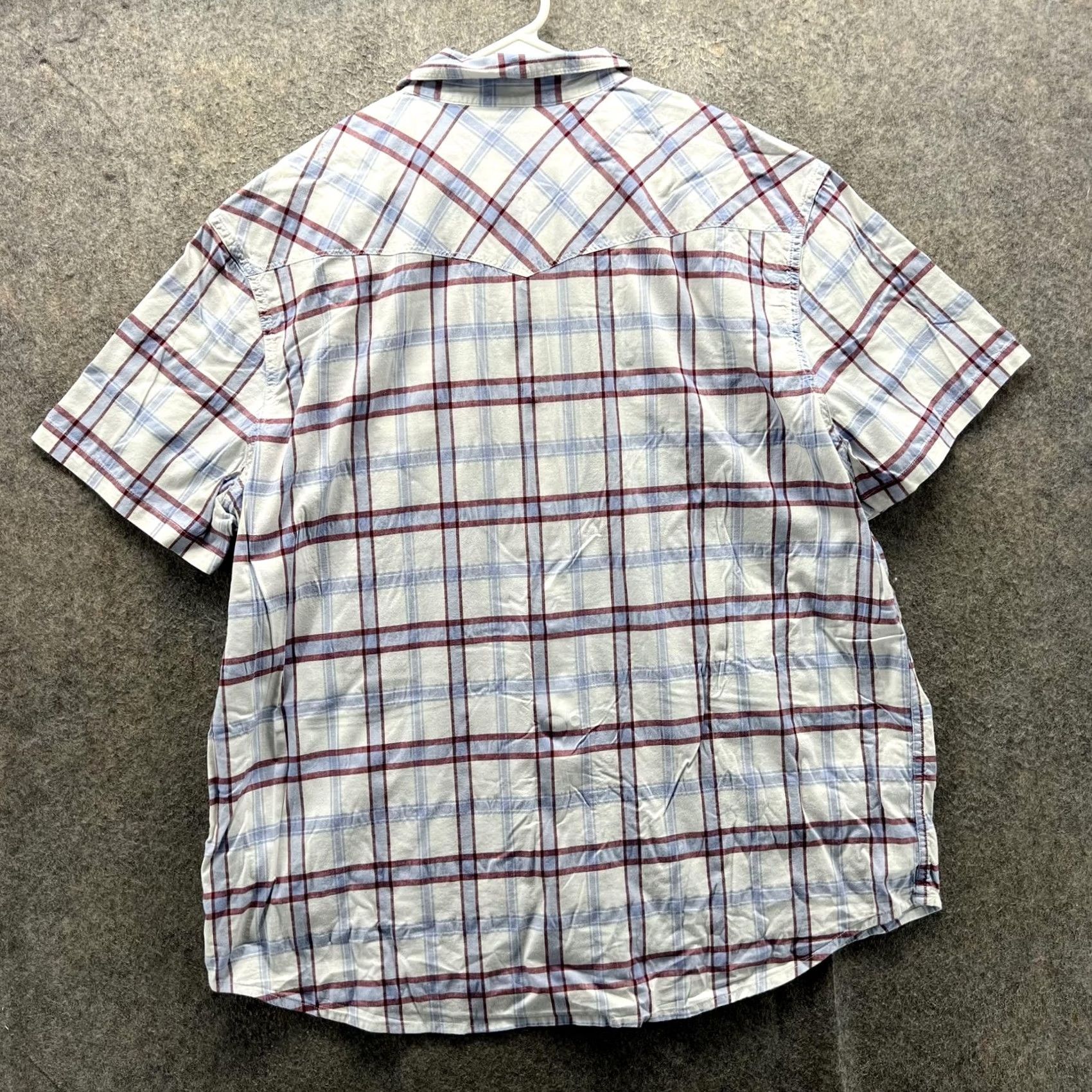 Lucky Brand Lucky Brand Shirt Mens 2XL White Plaid Short Sleeve Button Front Casual Woven Size US XXL / EU 58 / 5 - 7 Thumbnail