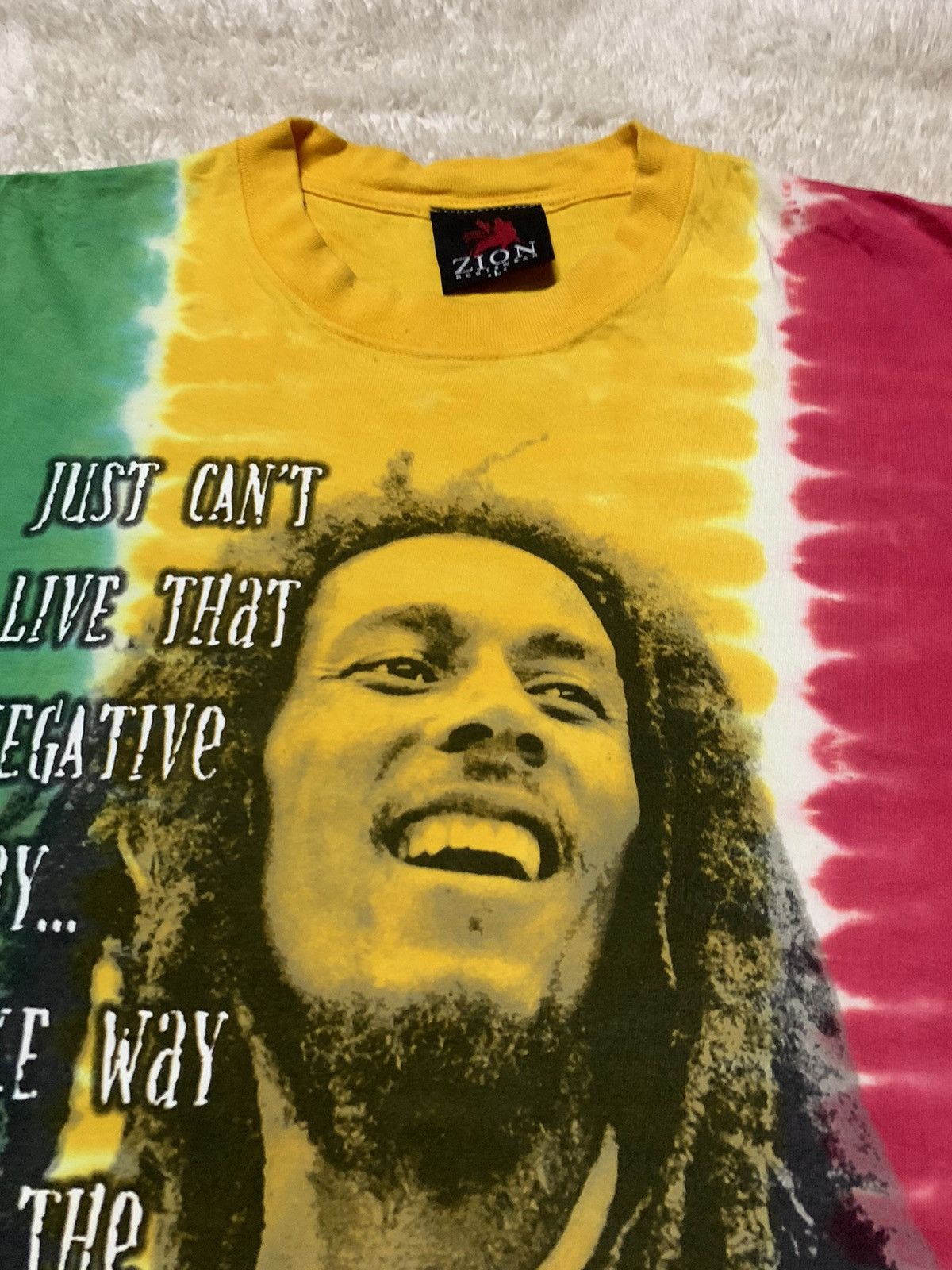 Band Tees × Bob Marley × Vintage Bob Marley Band Vintage 90s Size US L / EU 52-54 / 3 - 4 Thumbnail