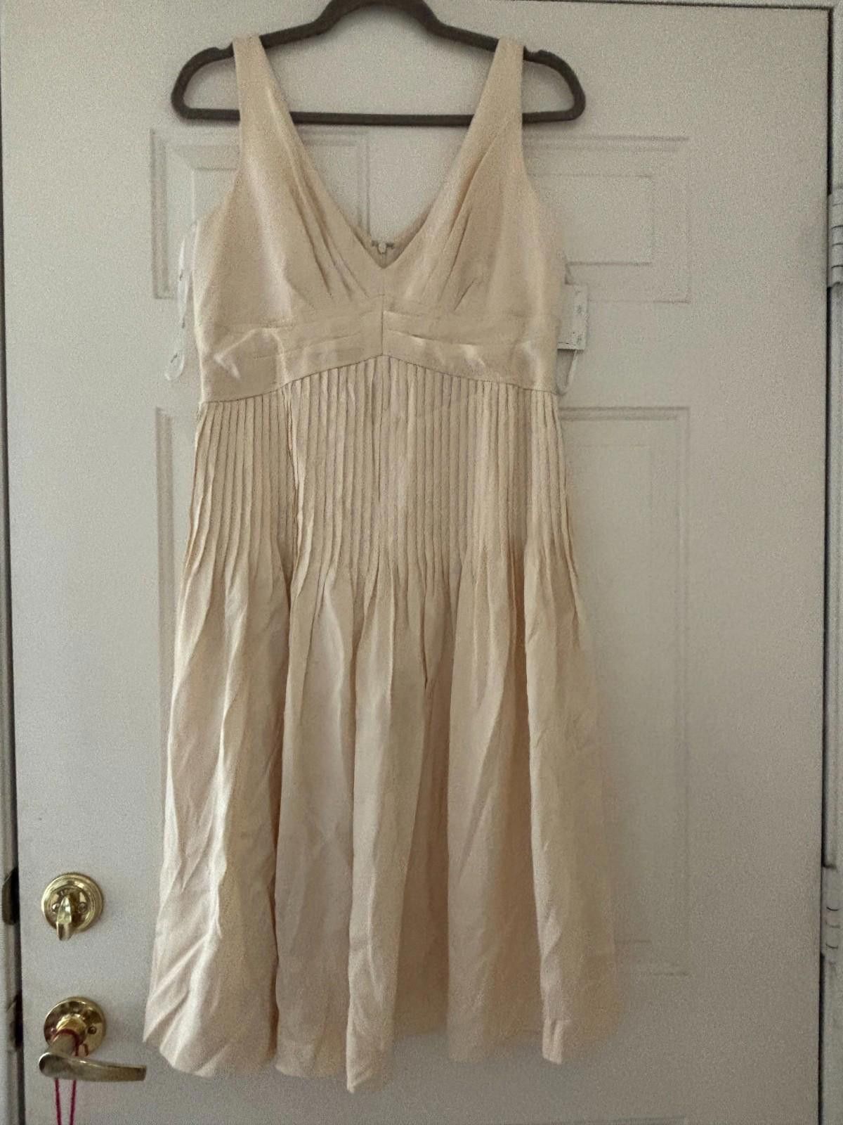 Designer Womens Suzi Chin vintage ivory satin dress sz 10 #216 Size L / US 10 / IT 46 - 1 Thumbnail