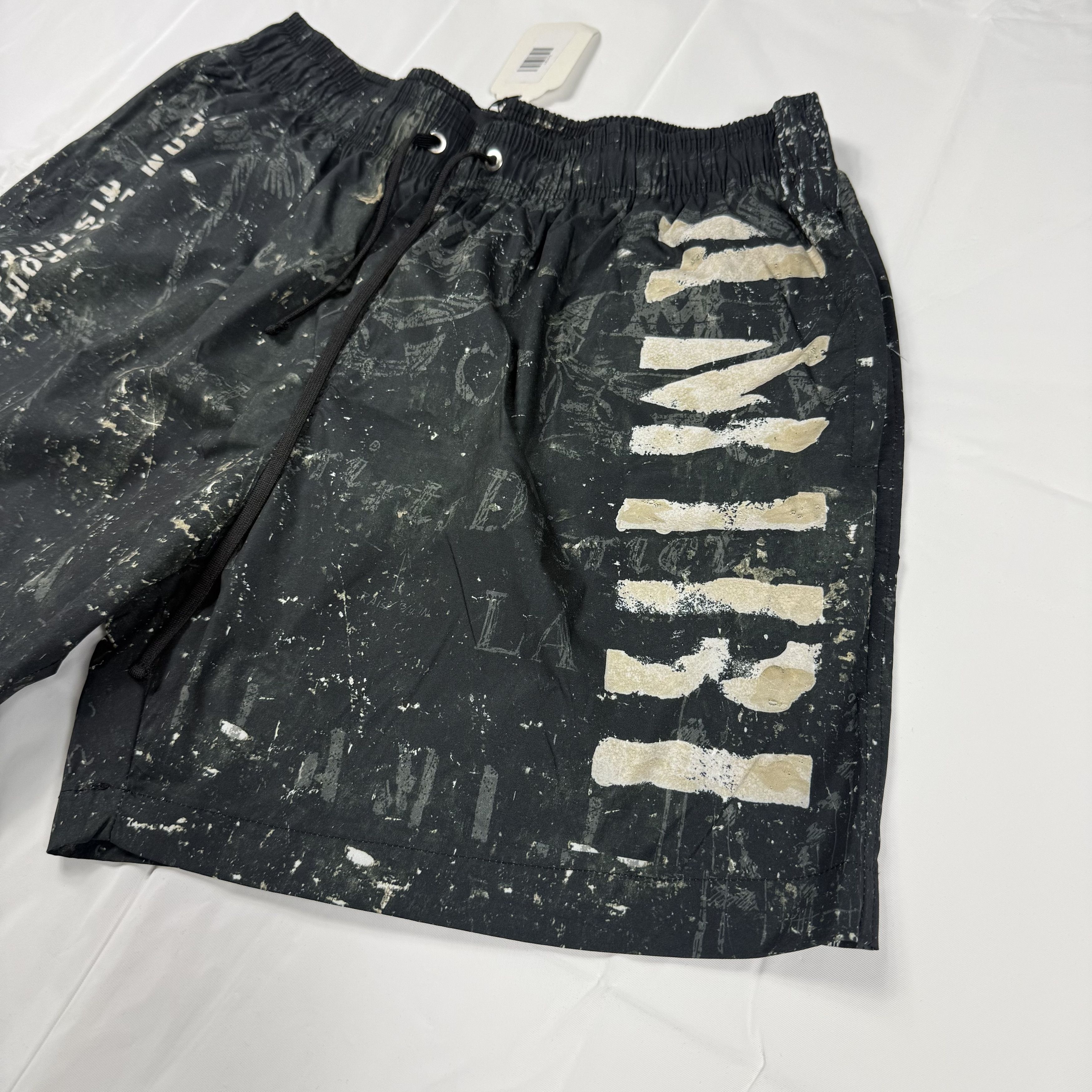 Amiri Amiri Stencil Military Swim Trunks Black Mens 36 Size US 36 / EU 52 - 2 Thumbnail