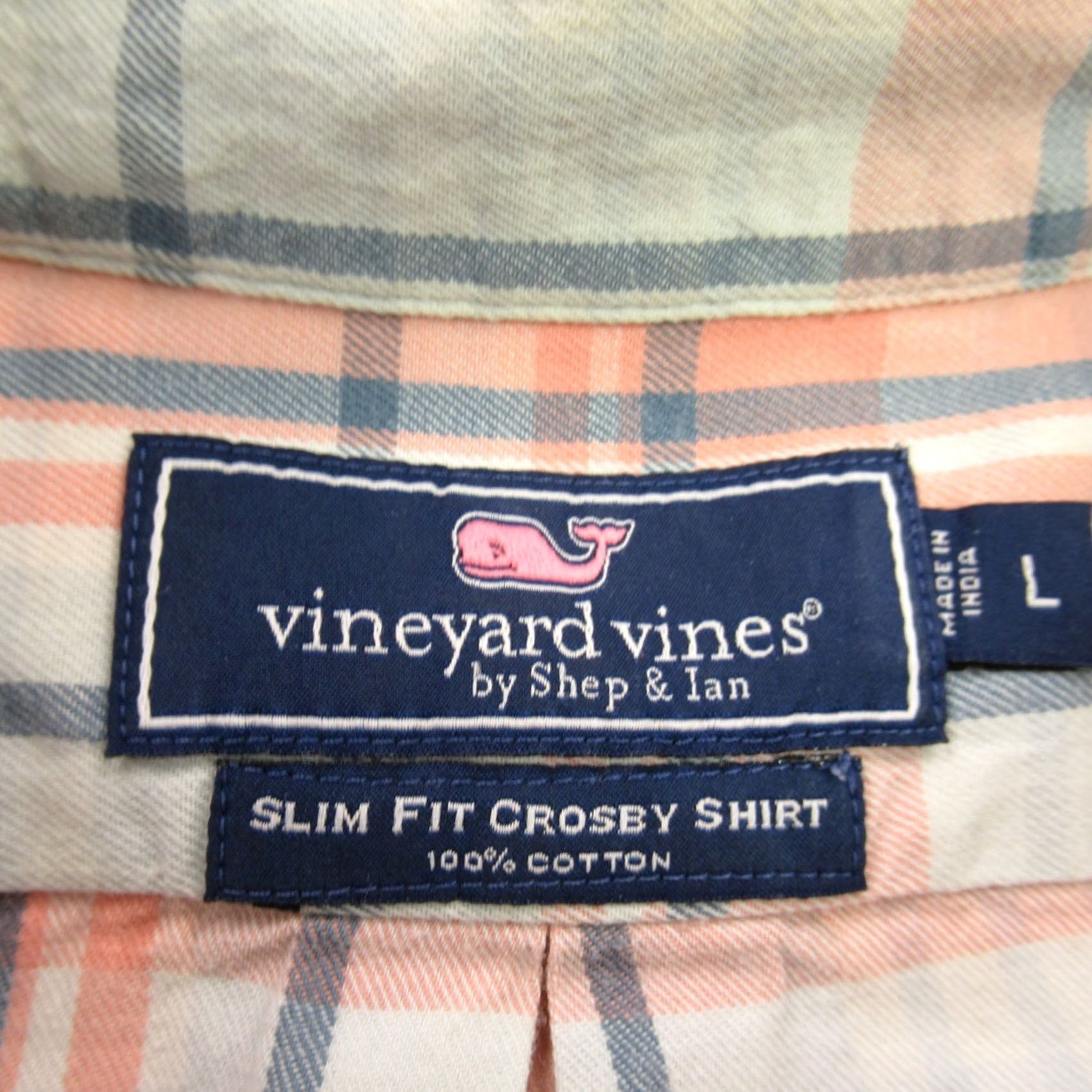 Vineyard Vines Vineyard Vines Shirt Mens Large Long Sleeve Button Front Plaid Slim Fit Size US L / EU 52-54 / 3 - 4 Thumbnail