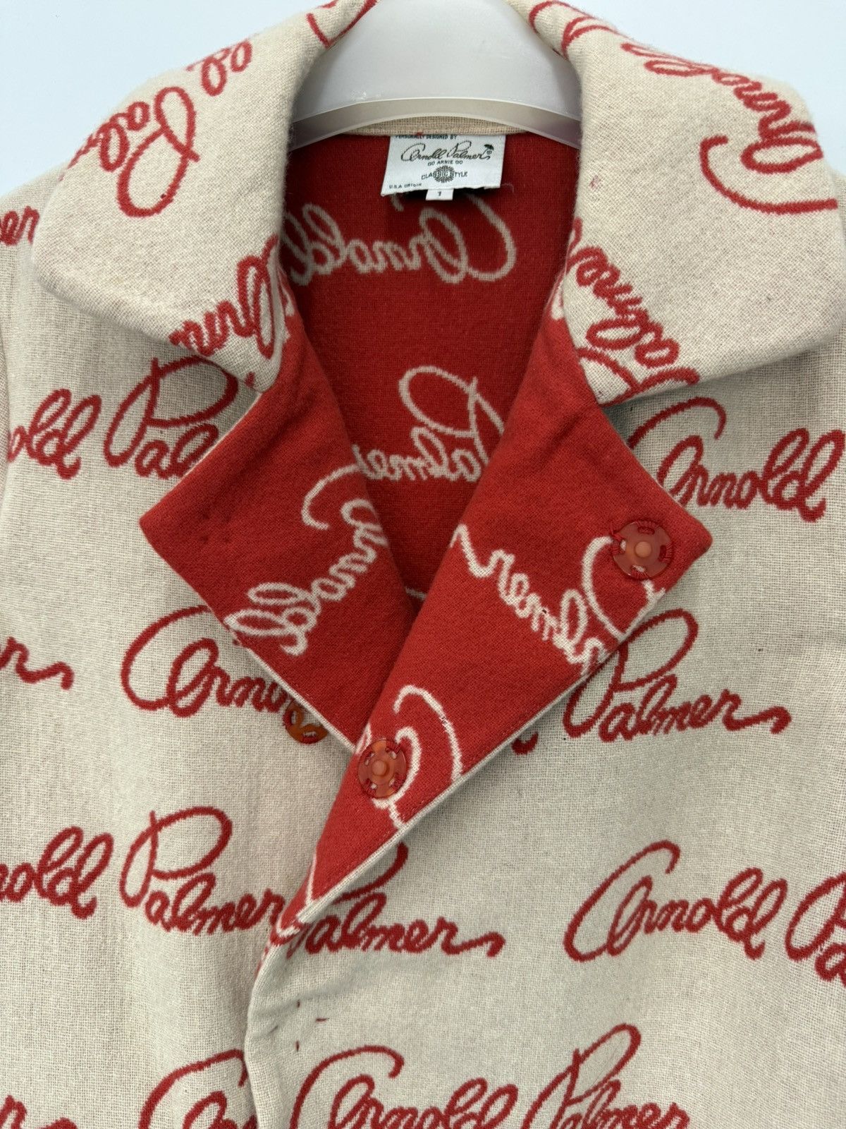 Vintage 🔥 VTG ARNOLD PALMER Overprinted Mohair Blazer Jacket Size XS / US 0-2 / IT 36-38 - 6 Thumbnail