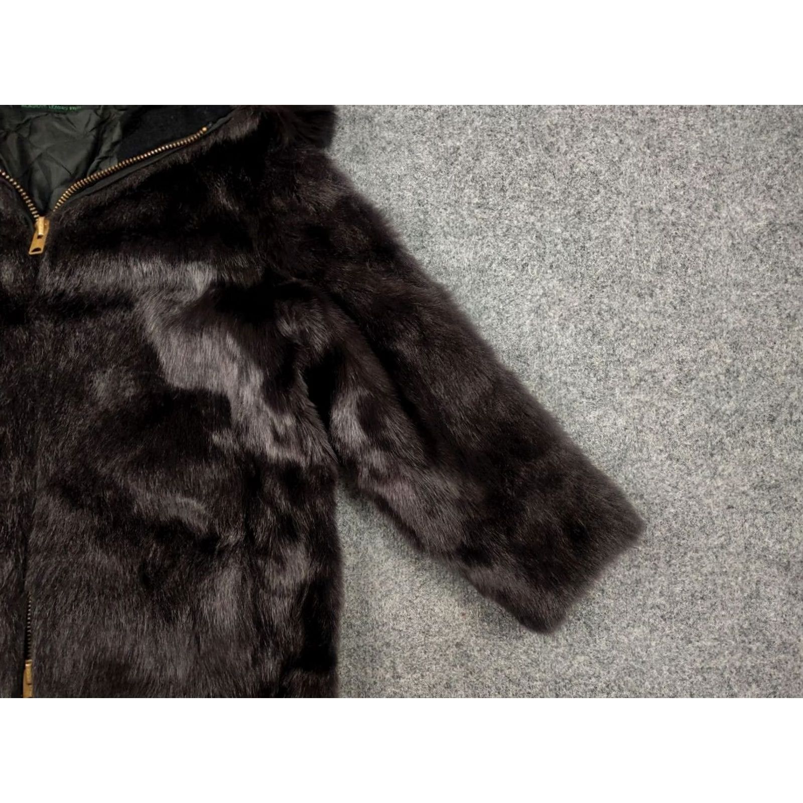 Vintage VINTAGE David Green Alaska Jacket Coat Fur Black Zip Coat Women XS Size S / US 4 / IT 40 - 5 Thumbnail
