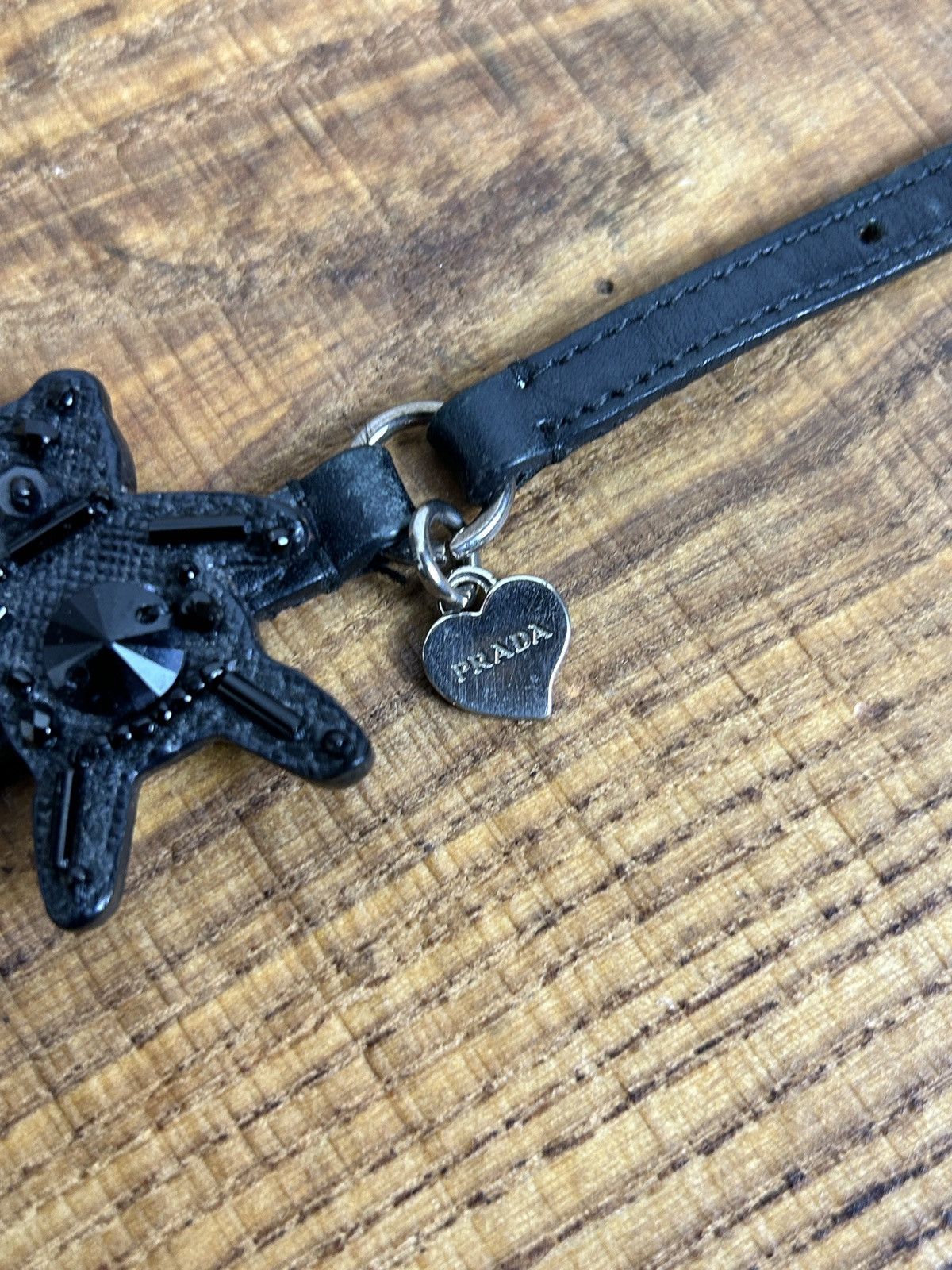 Prada Prada Saffiano Leather Black Bear Bracelet Size ONE SIZE - 3 Thumbnail