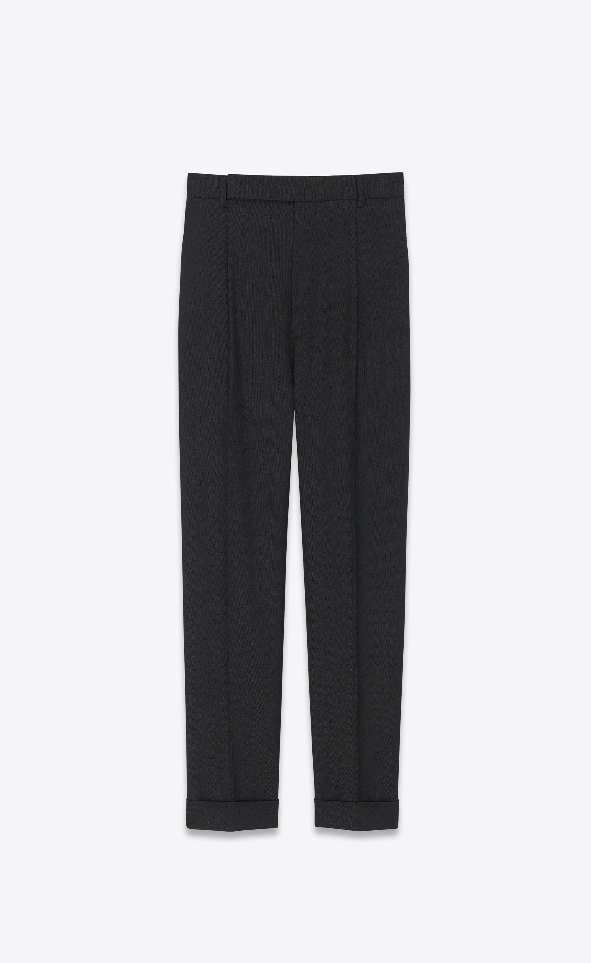 o1b1hav110724 Loose-Fit Pants in Gabardine in Black