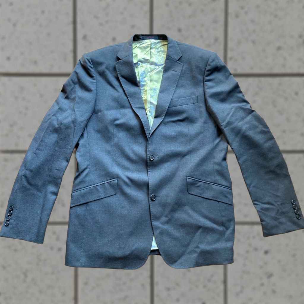 Ted Baker Ted Baker Endurance Blazer Long Gray Wool Jacket 42L Mens 2 Button Size 42R - 1 Thumbnail