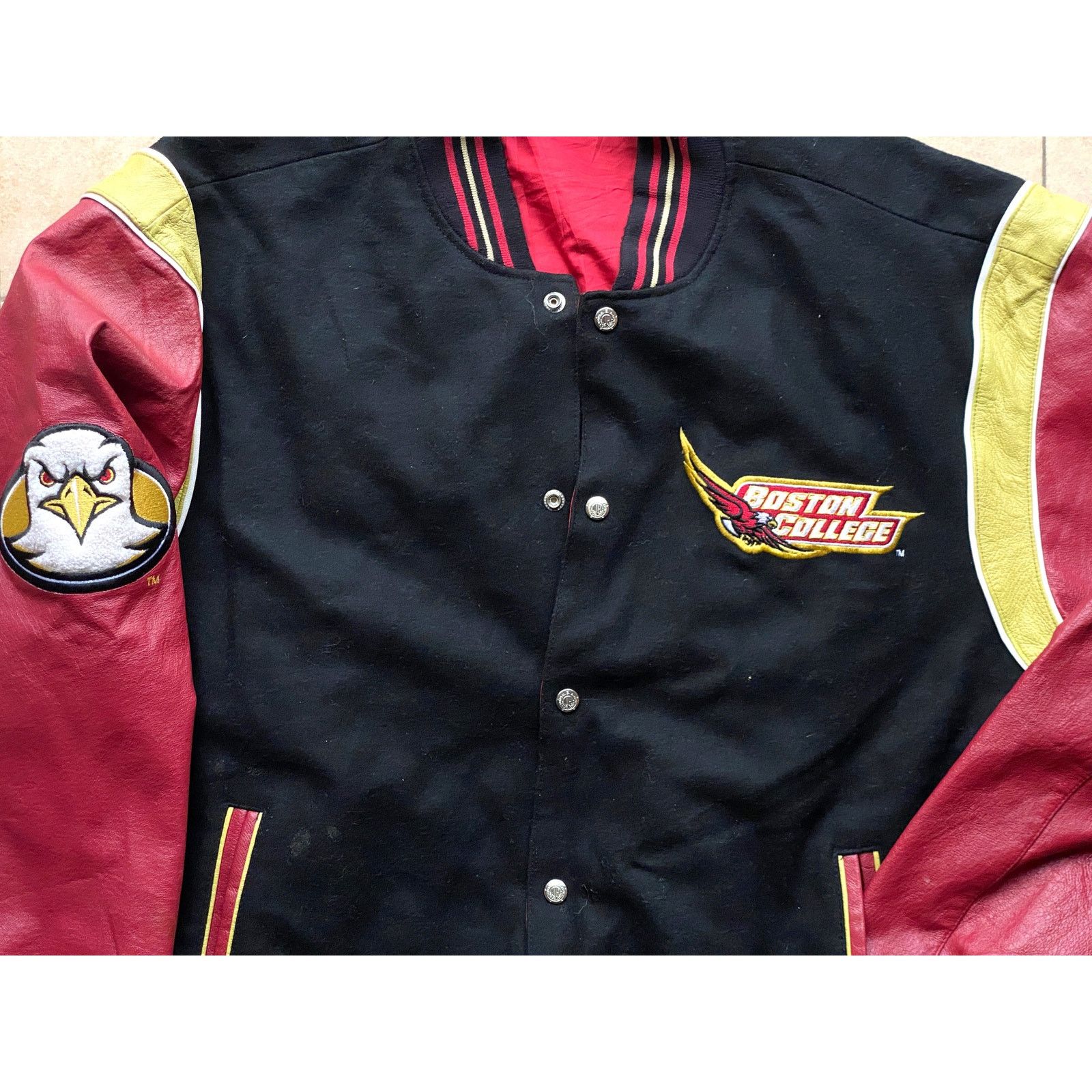 Jeff Hamilton × Starter Boston College Eagles JEFF JH bomber REVERSIBLE Leather XL Size US XL / EU 56 / 4 - 4 Thumbnail