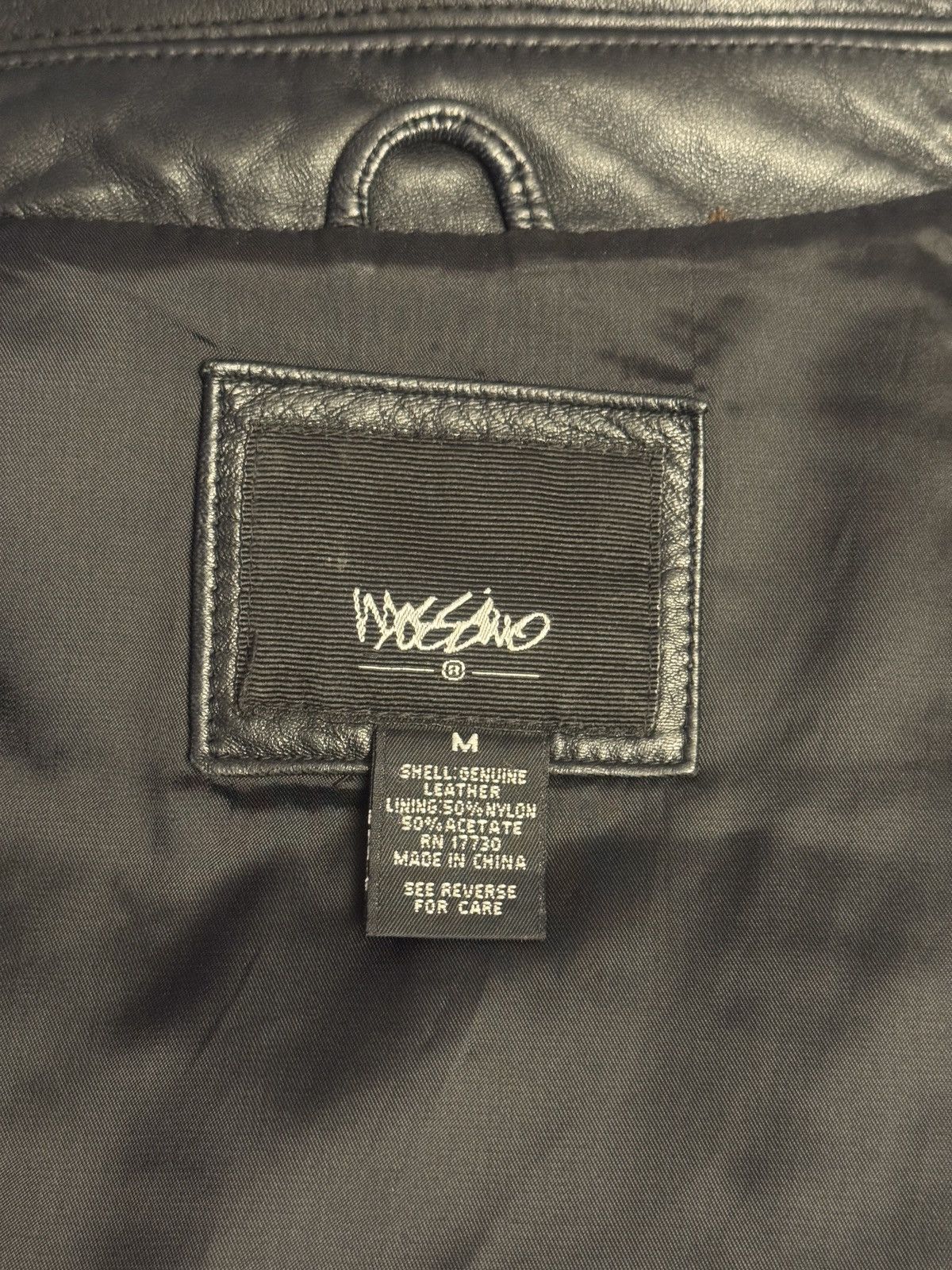 Mossimo Vintage 2000 Black Genuine Leather Jacket Size US M / EU 48-50 / 2 - 3 Thumbnail