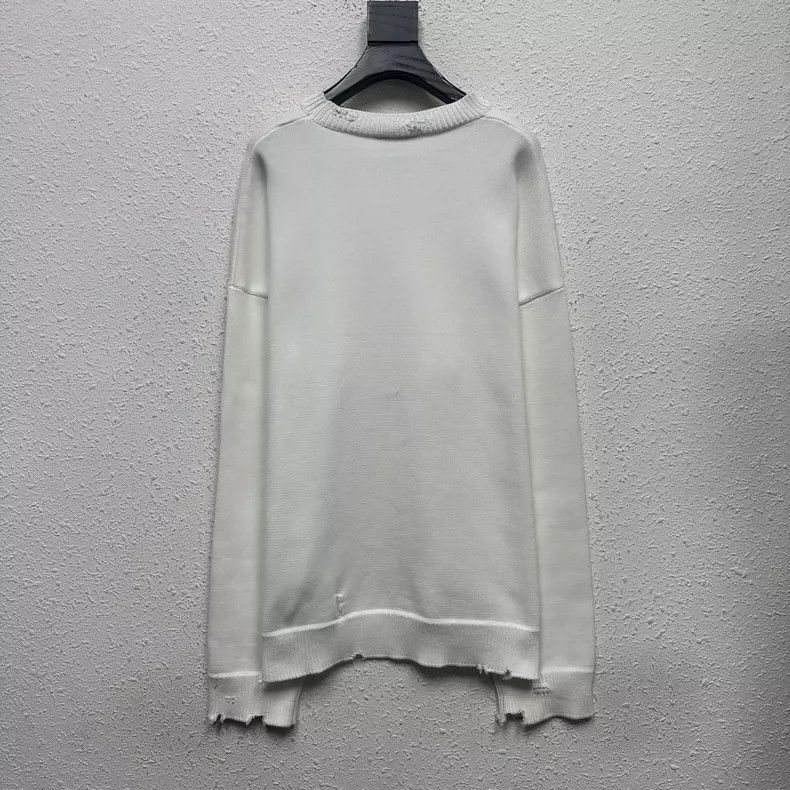 Balenciaga Balenciaga Knitted sweater 3D embossed embroidery distress Size US XL / EU 56 / 4 - 2 Thumbnail