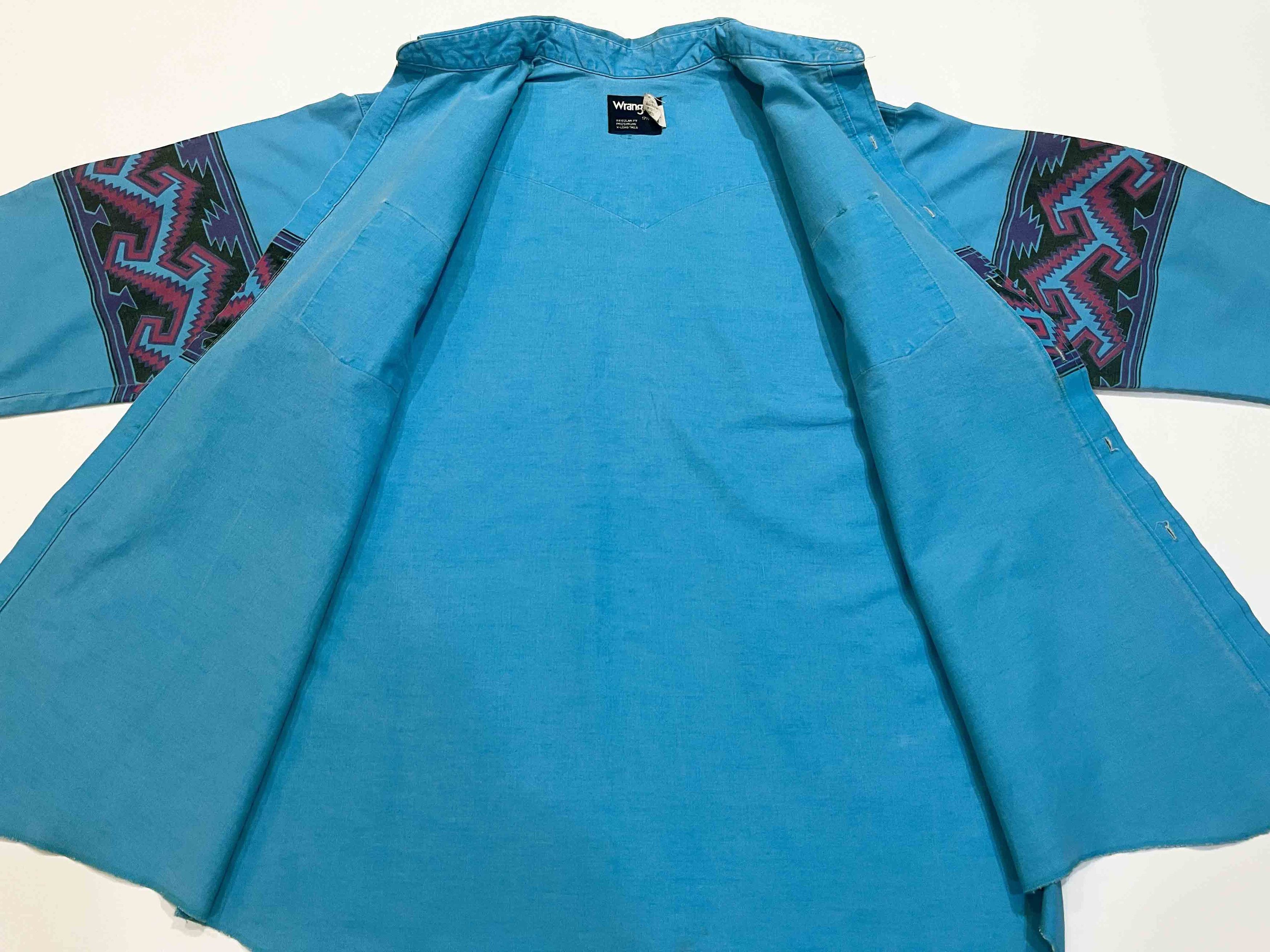 Vintage × Wrangler Vintage Wrangler Brushpopper Western Cowboy Aztec Shirt Size US L / EU 52-54 / 3 - 7 Thumbnail
