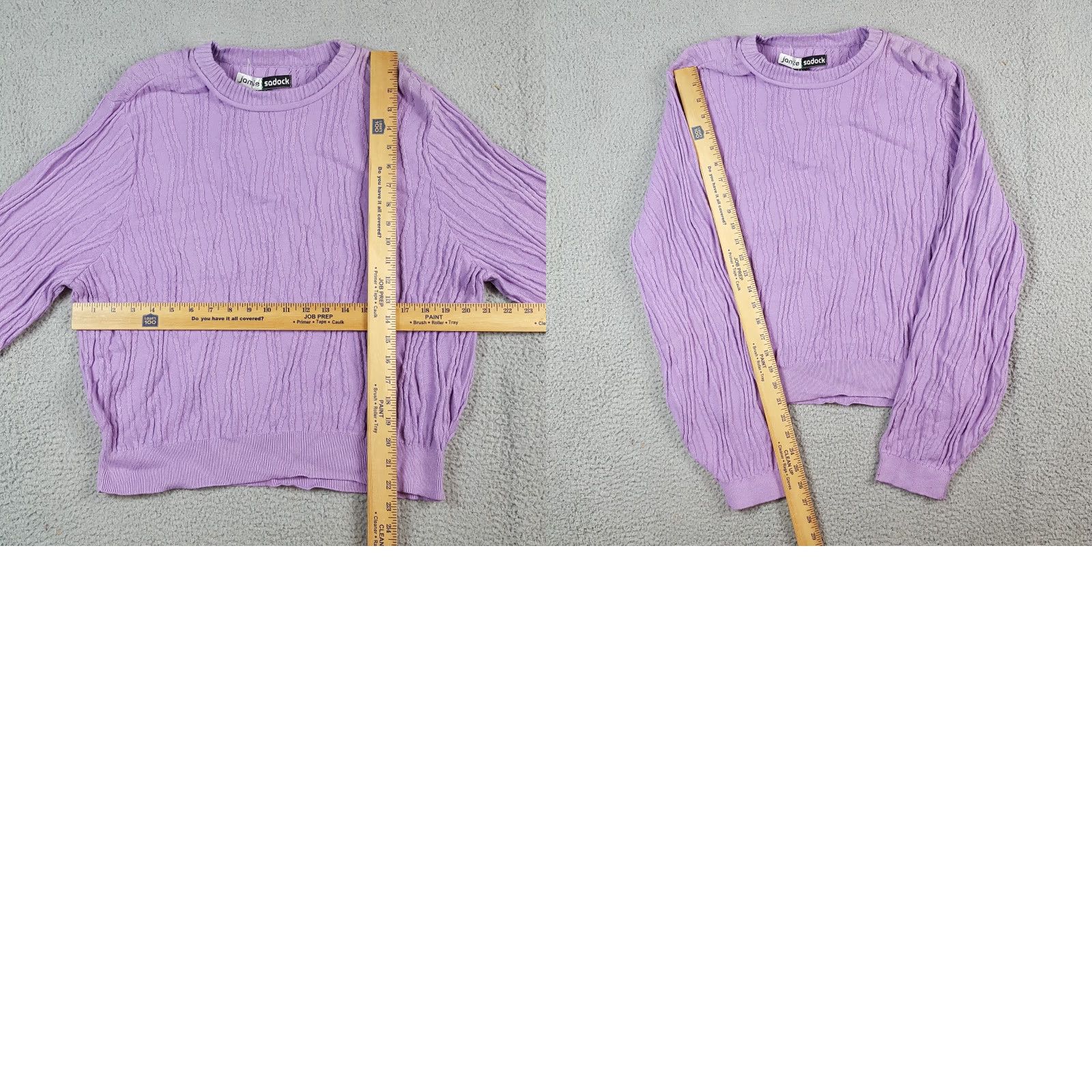 Vintage VINTAGE Y2K Preppy Purple Cable Knit Women's Size L Relaxed Fit Pullover Sweater Size L / US 10 / IT 46 - 8 Thumbnail