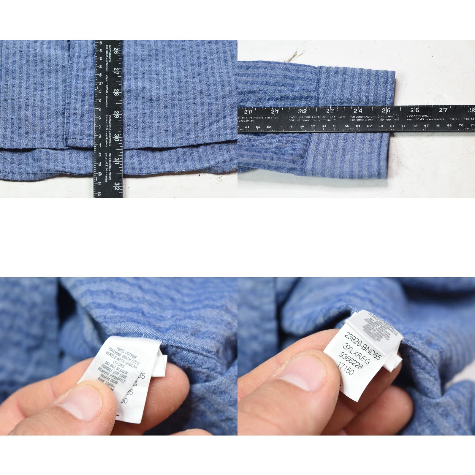 Bonobos Bonobos Shirt Mens 3XL Blue Striped Long Sleeve Button-Down Standard Shirt Size US XXL / EU 58 / 5 - 8 Thumbnail