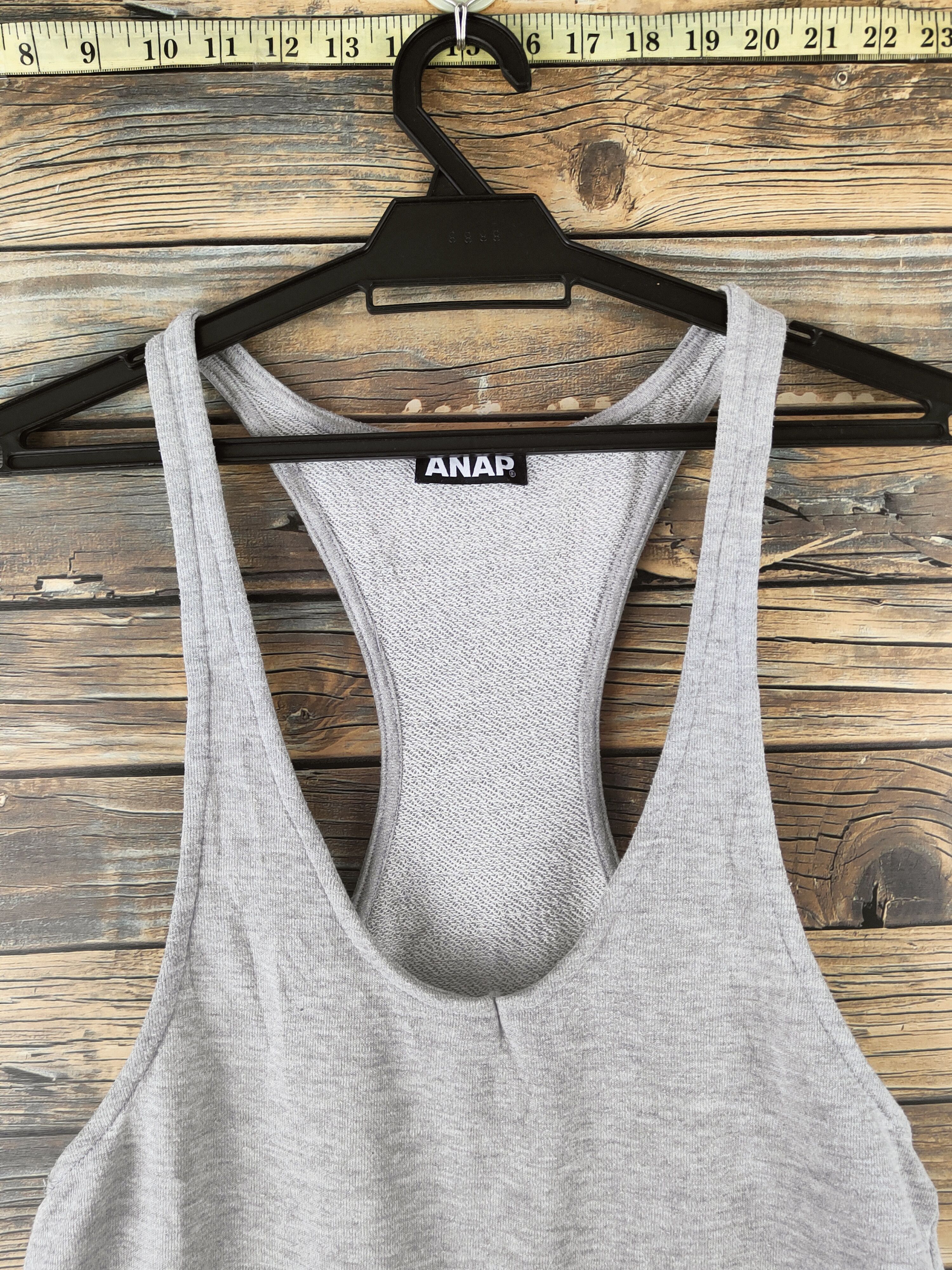Japanese Brand Vintage Anap Gray Sleeveless Jumpsuits Size 35" - 2 Thumbnail