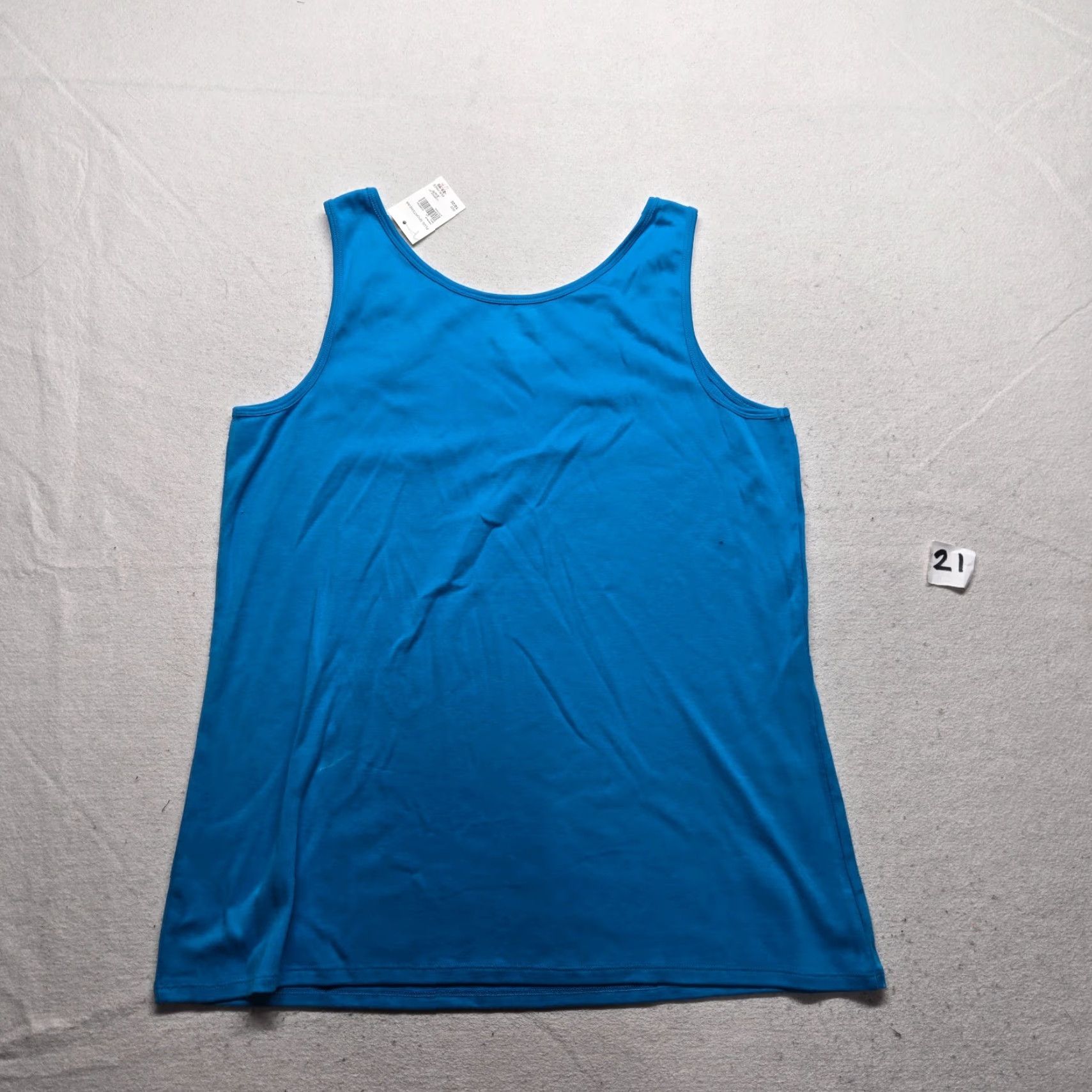 Vintage NEW CATO Shirt Solid Blue Sleeveless Pullover Lightweight Summer Top 20 Plus Women Dresswear Womens Size 3XL / US 20-22 - 7 Thumbnail