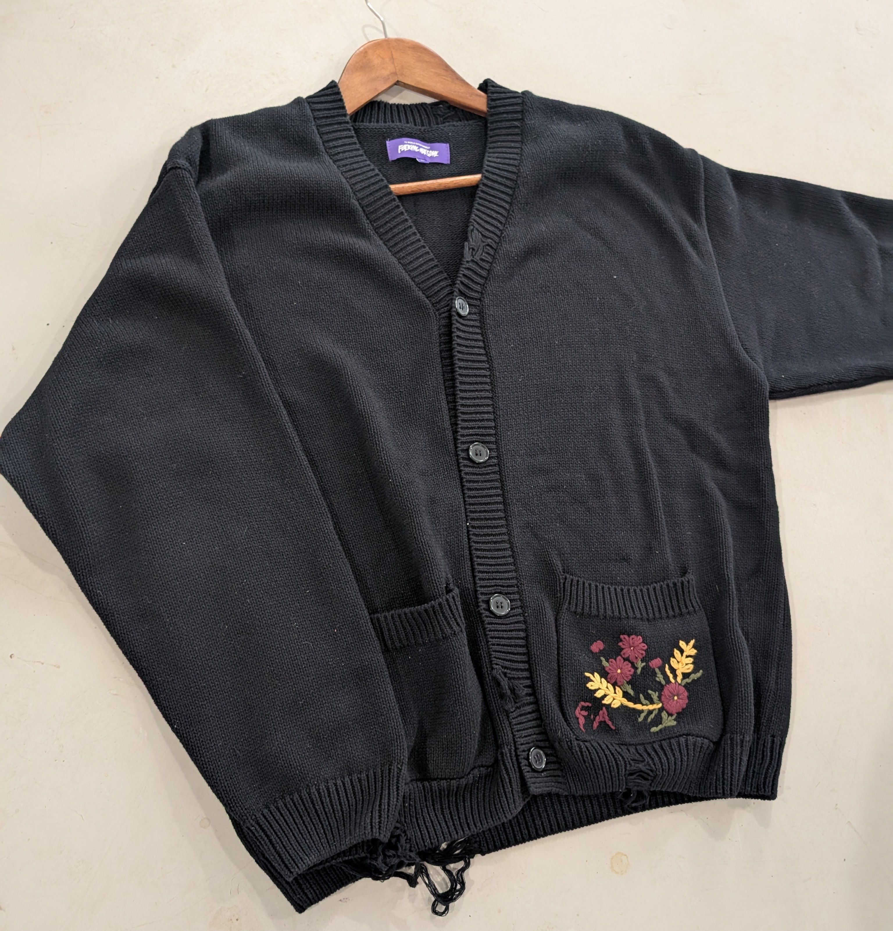 fucking awesome カーディガン FUCKING AWESOME＞ Striped Cardigan/カーディガン