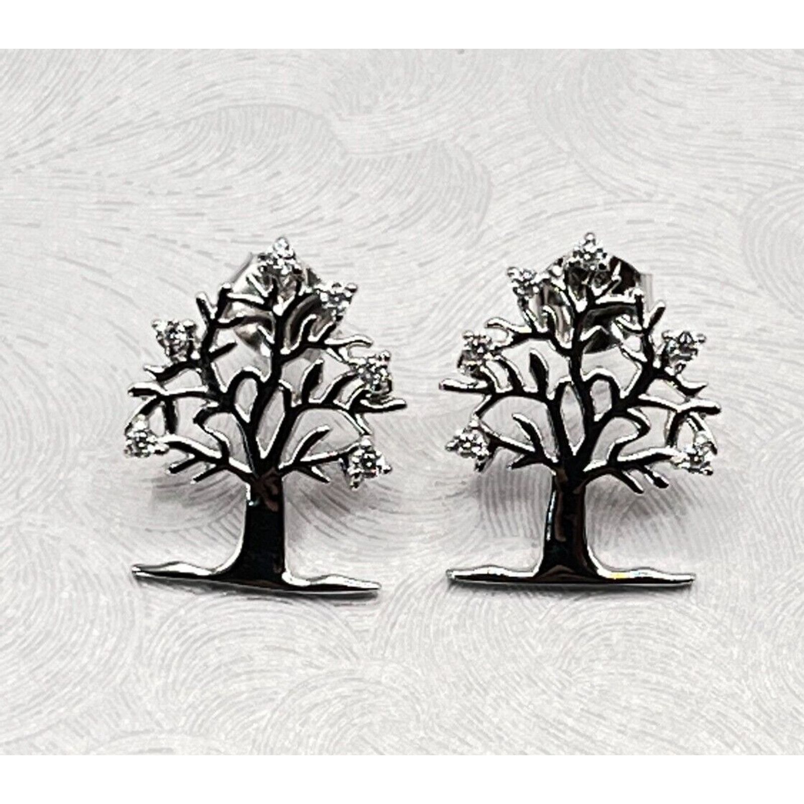 The Unbranded Brand 925 Sterling Silver Tree of Life Earrings 17.5 MM Brand New Size ONE SIZE - 1 Thumbnail