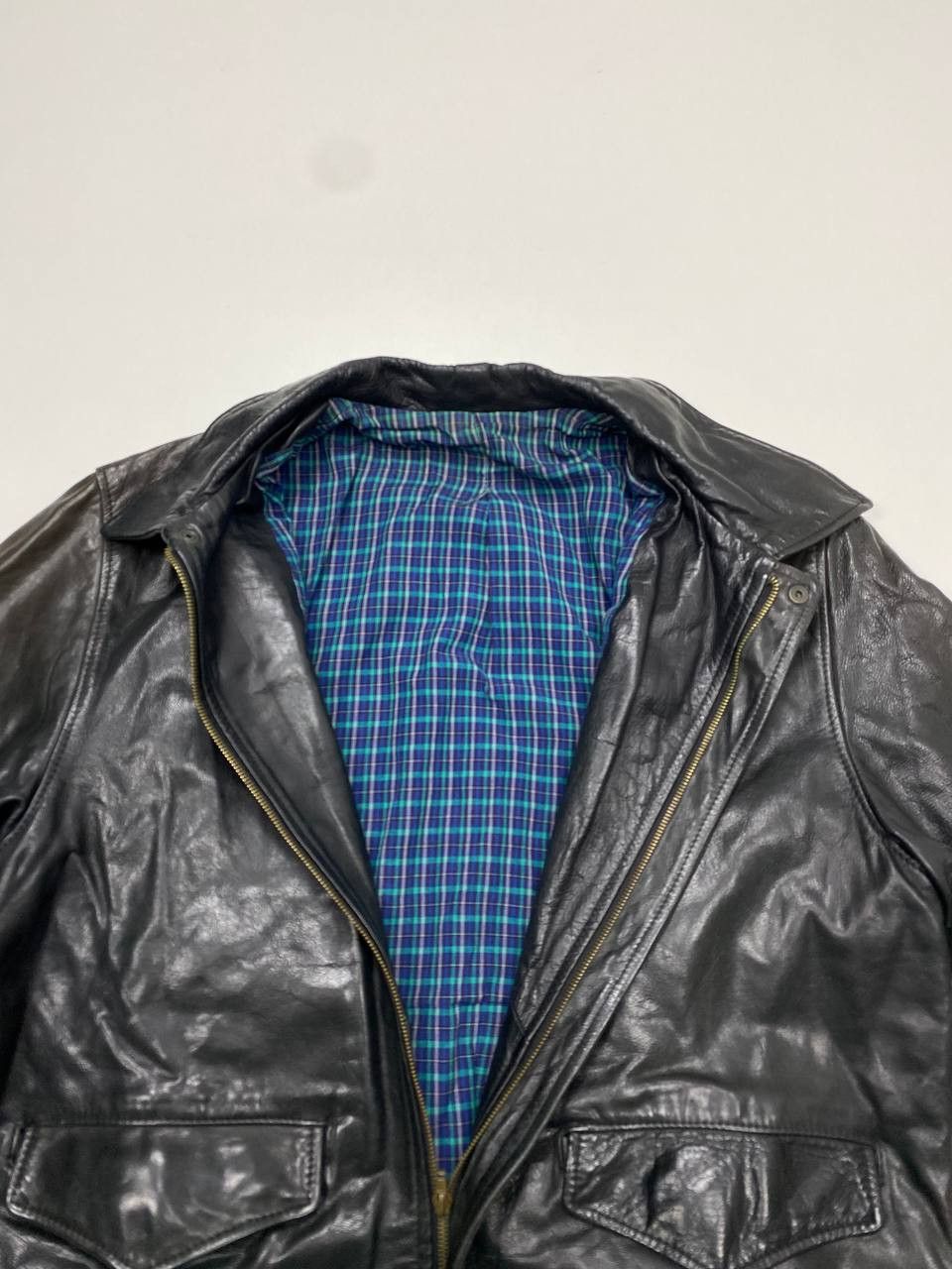 Vera Pelle Vera Pelle Black 52 Vintage Leather Jacket for Men Size US XL / EU 56 / 4 - 3 Thumbnail