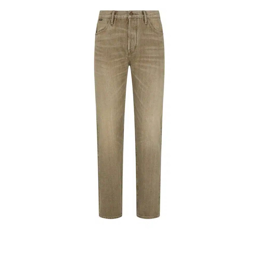 Tom Ford o1loc1c1225 DPR001 Selvedge Standard Fit Denim in Khaki Size US 30 / EU 46 - 1 Thumbnail