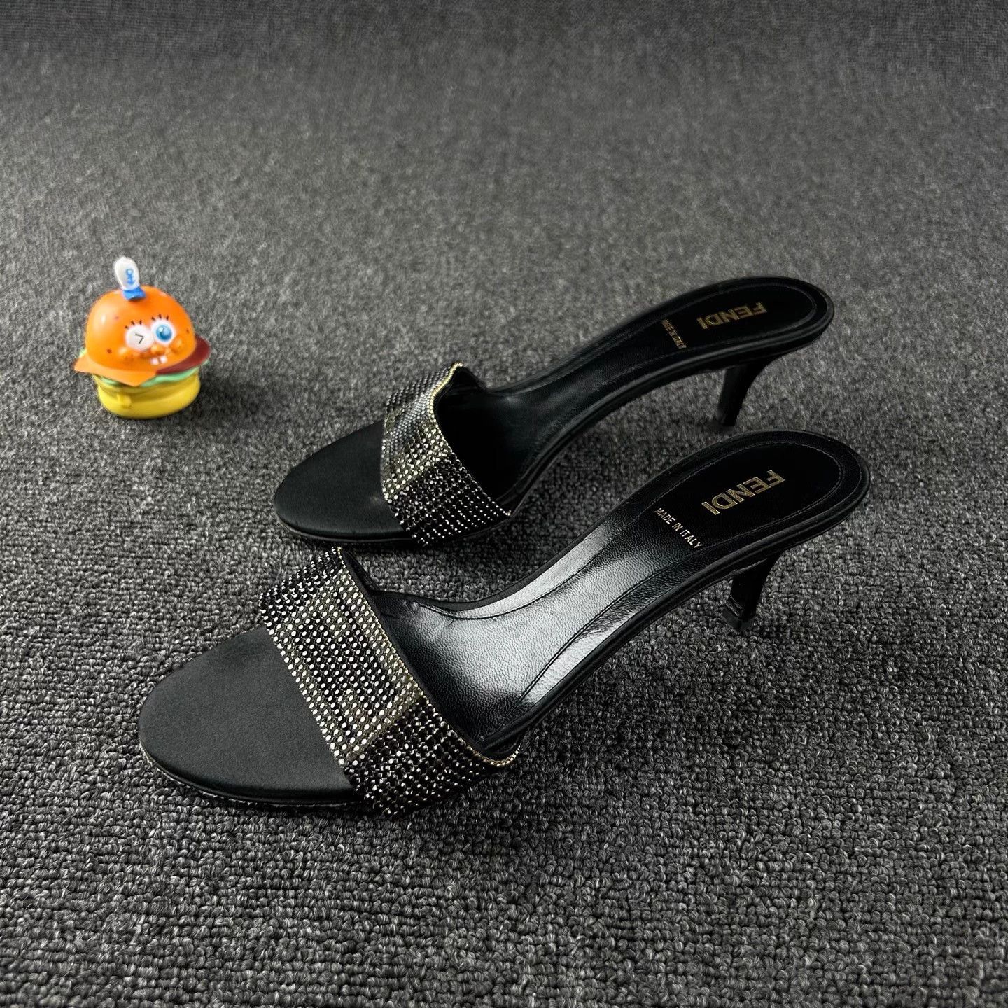 Fendi FENDI Black Heeled Sandals Size 37 Size US 6 / IT 36 - 1 Thumbnail