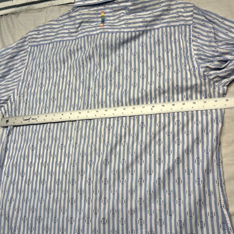 VINTAGE Robert Graham Mens Shirt Long Sleeve Casual Button-Down 2XL Multicolor Striped