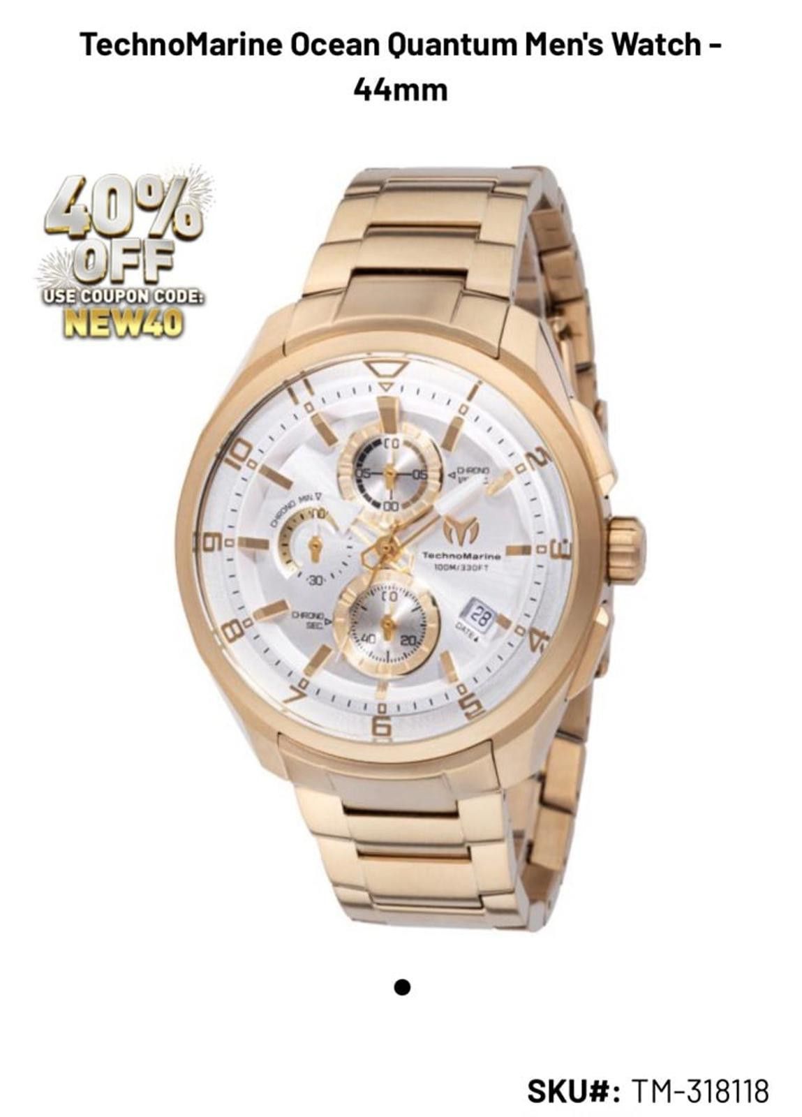 TechnoMarine Techno marine steel watch men’s Size ONE SIZE - 1 Thumbnail