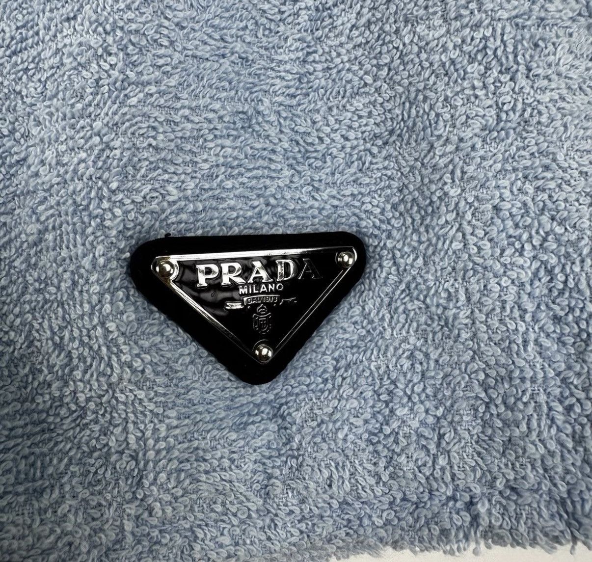 Prada Prada Blue Triangle Logo Towel Fabric Casual Shorts K12 Size 25" / US 0 / IT 36 - 5 Thumbnail