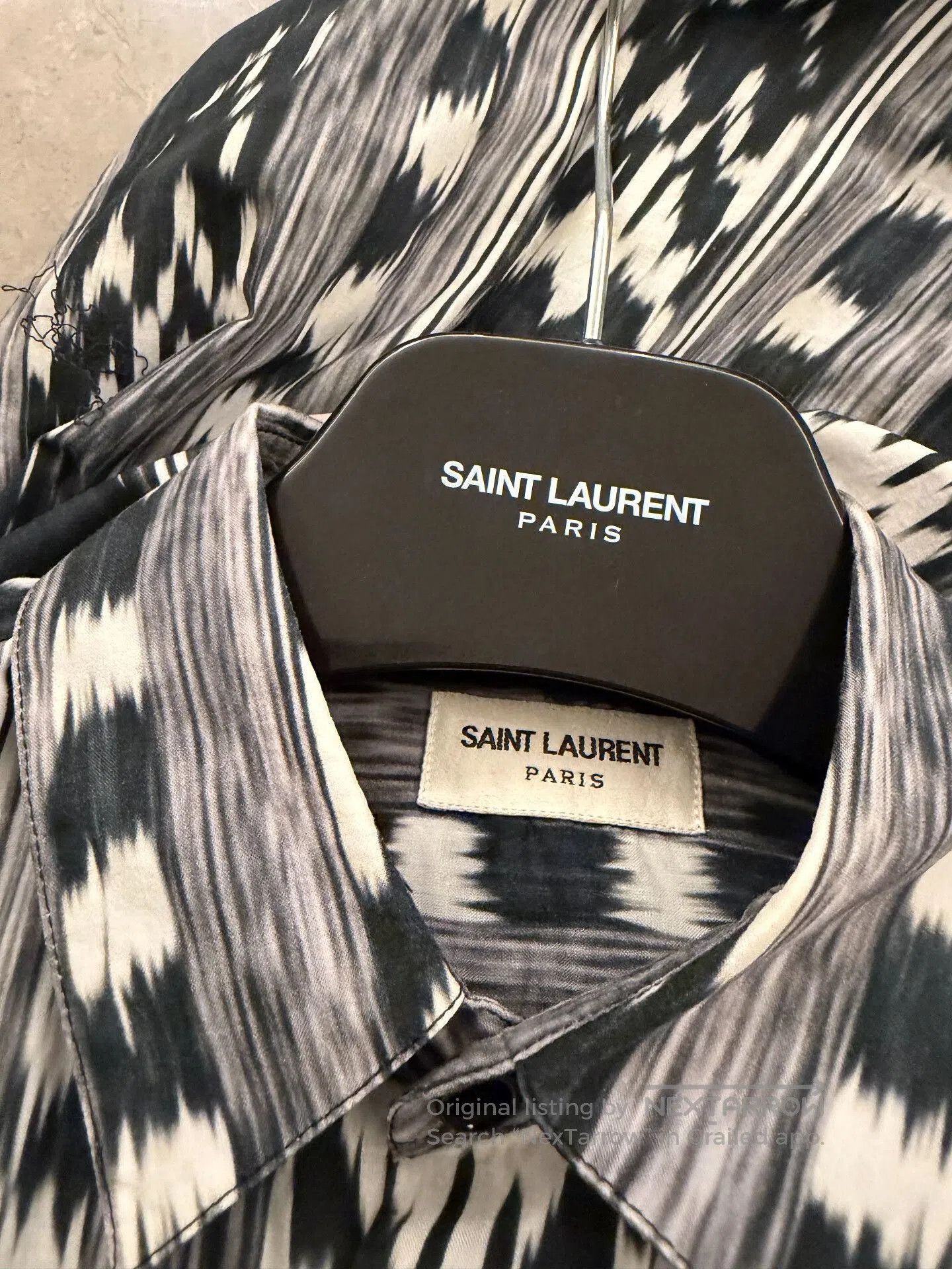 Saint Laurent Paris Saint Laurent Ethnic Pattern Black and White Shirt. Size US S / EU 44-46 / 1 - 4 Thumbnail