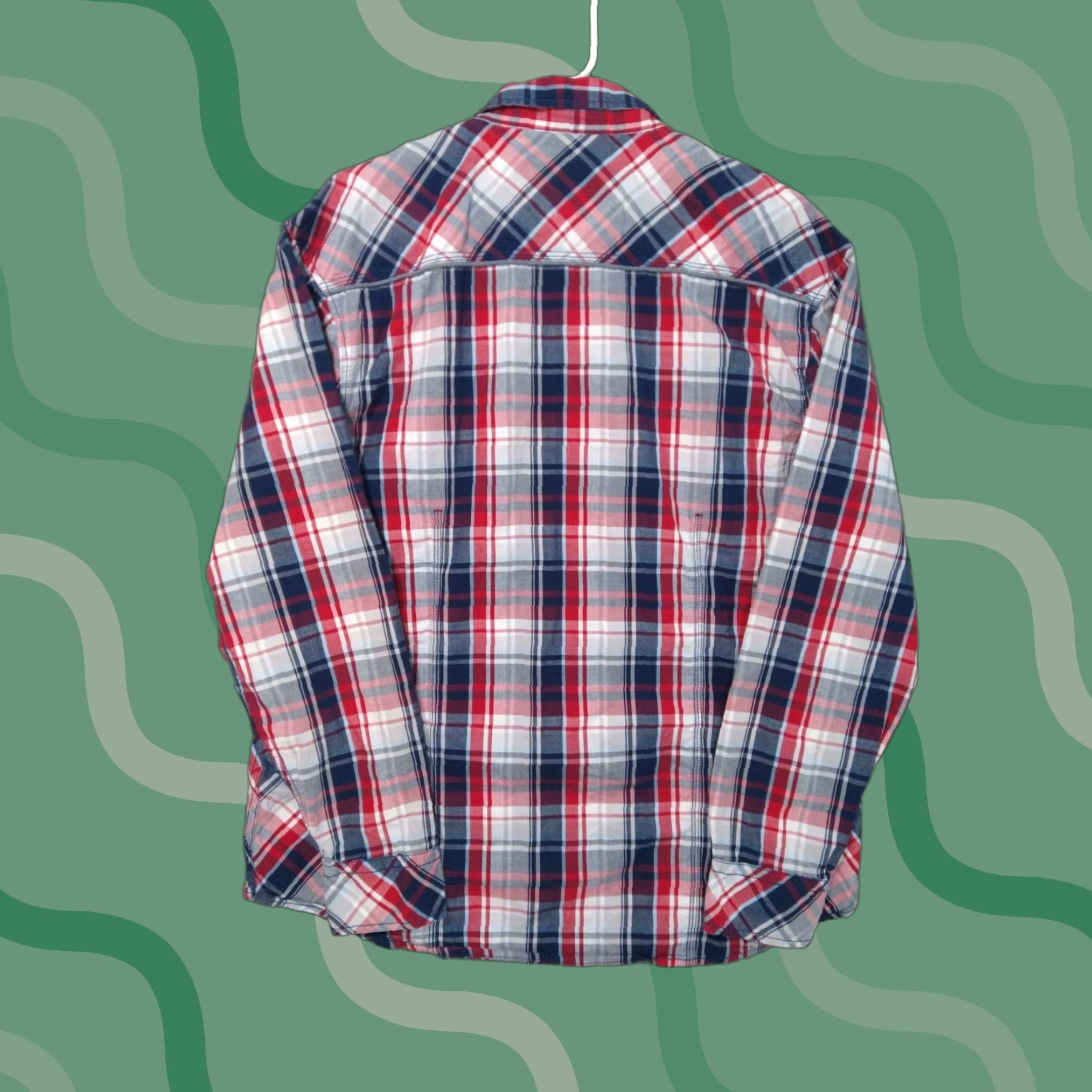 Vintage BKE Buckle Shirt Mens Large Red Plaid Button Up Long Sleeve Relaxed Fit Western Size US L / EU 52-54 / 3 - 1 Thumbnail