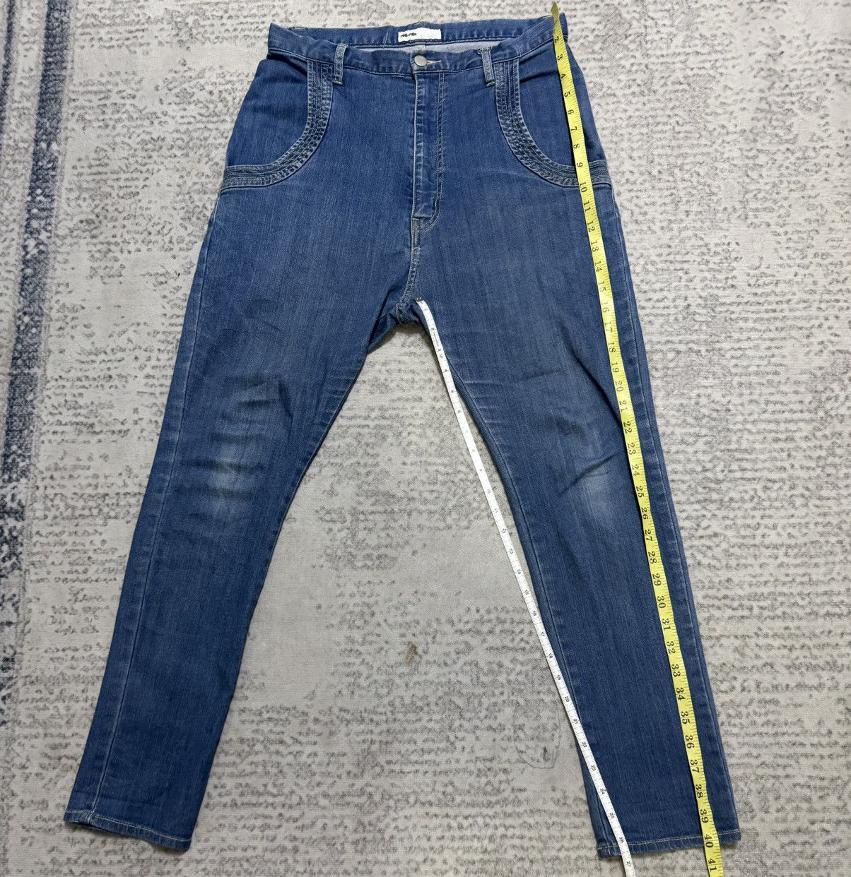 Ne-Net NE-NET ISSEY MIYAKE Dropcrotch Denim Jeans W30 Size US 30 / EU 46 - 8 Thumbnail