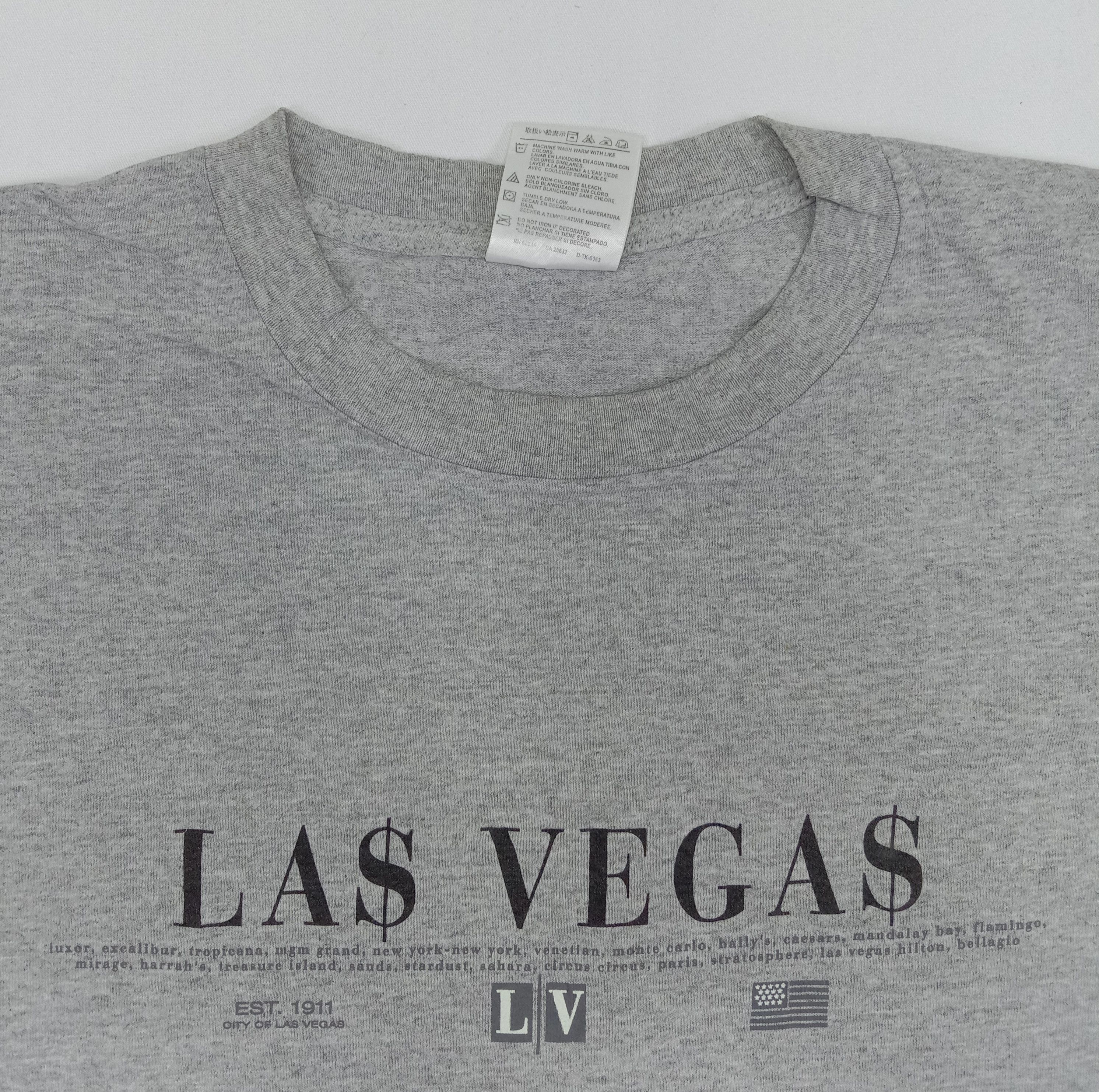 Tultex Vintage Tultex Las Vegas T Shirt Size US XL / EU 56 / 4 - 2 Thumbnail