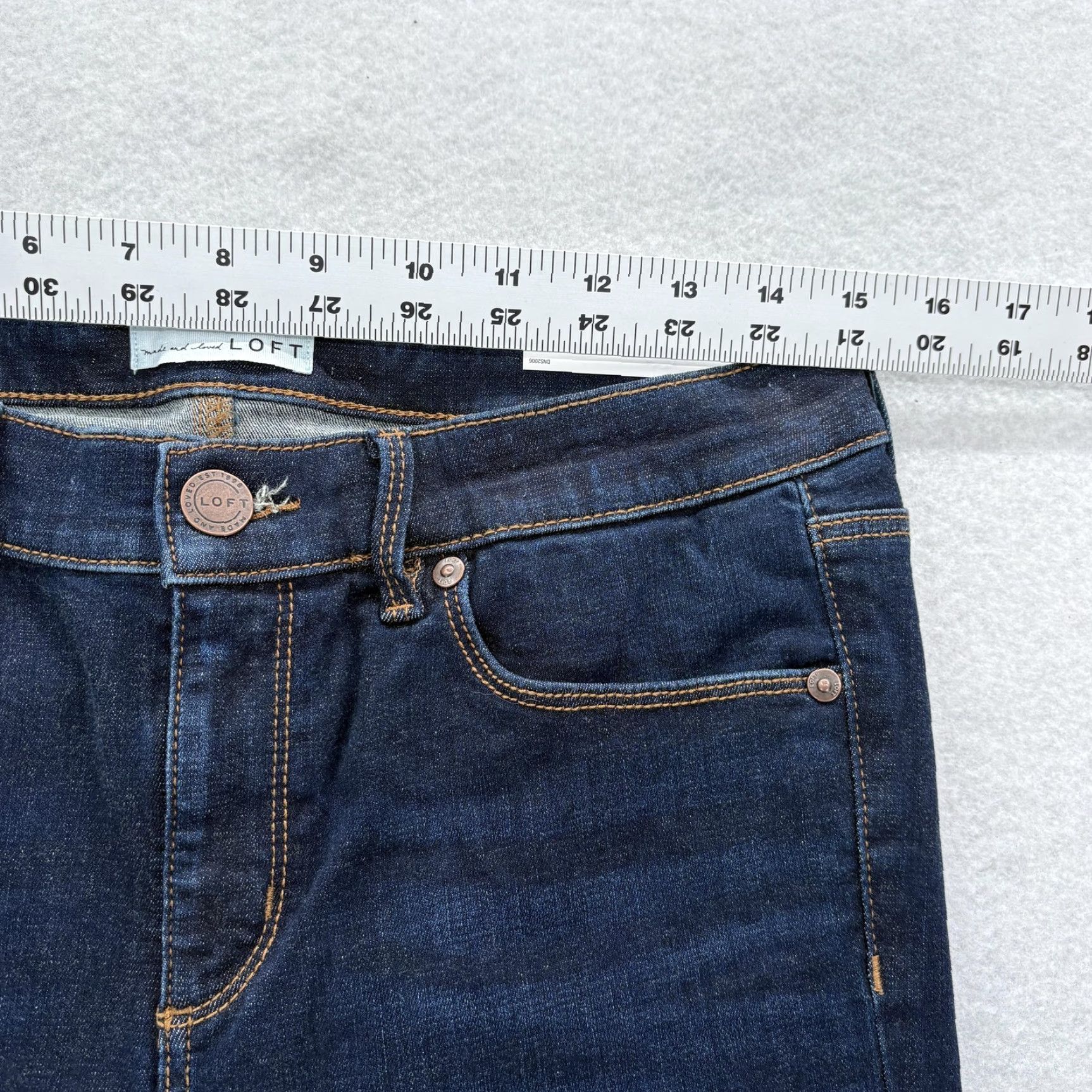 Loft VINTAGE Loft Jeans Womens 29/8 Dark Wash Blue Legging Skinny Stretch Denim Preppy Casual Size 30" / US 8 / IT 44 - 7 Thumbnail